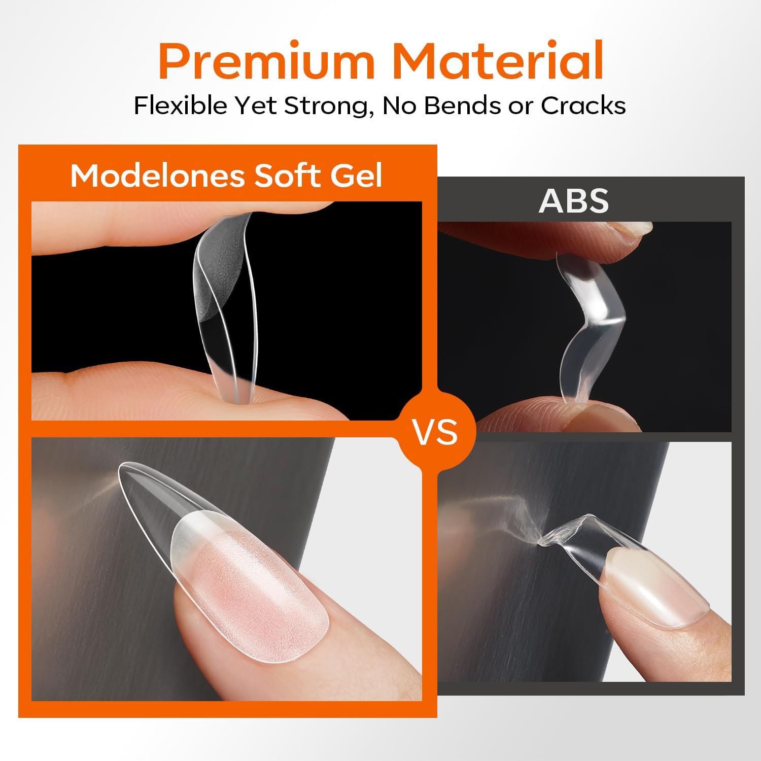 Thumbnail 5 de Modelones 360 Punte Unghie Finte in Gel - 15 Misure, Copertura Completa, Semi Matte