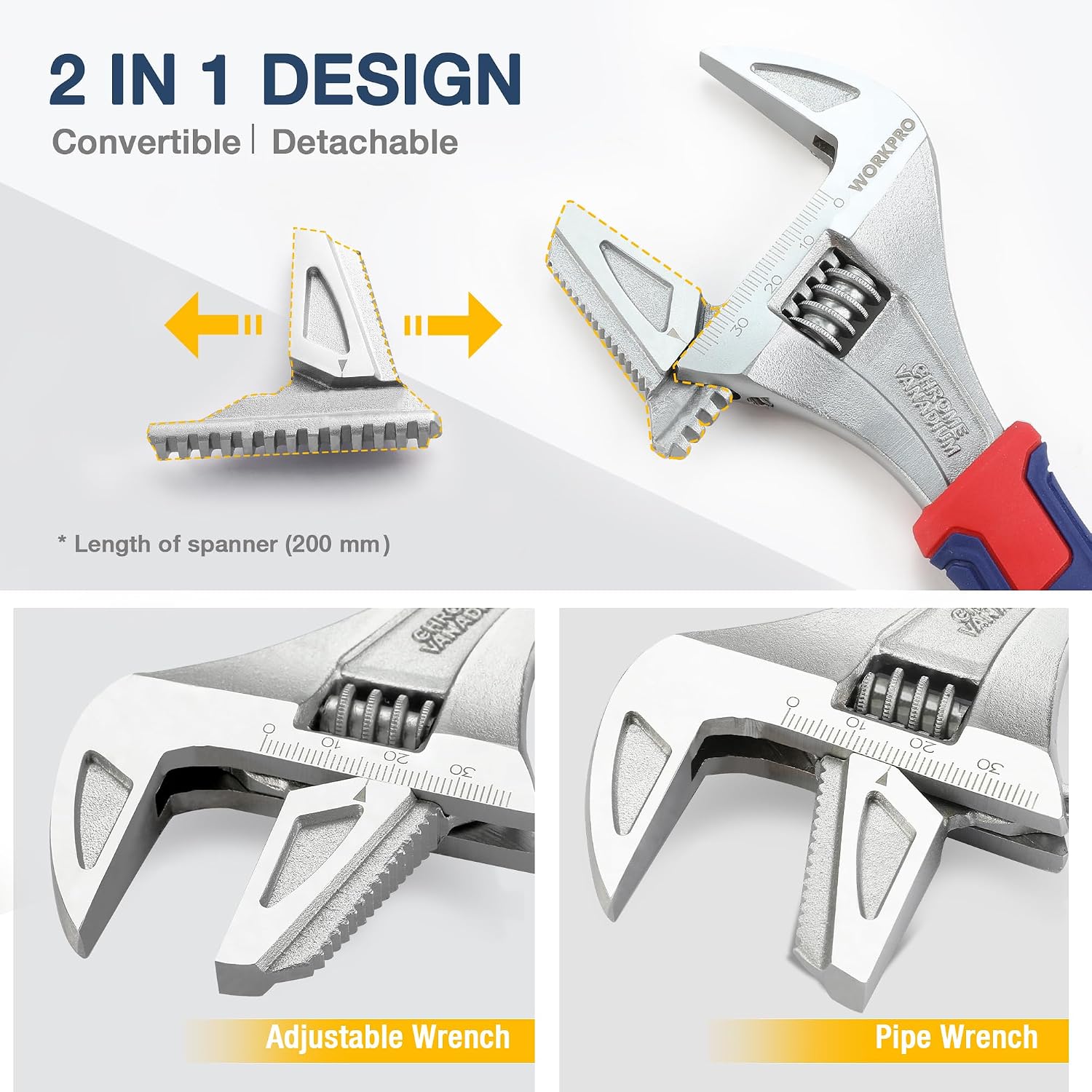 Detalle 2 de WORKPRO chiave regolabile 2 in 1 42 mm