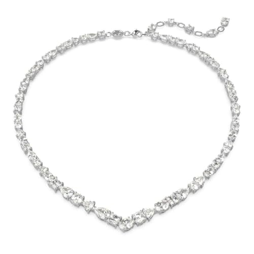 Detalle de Swarovski Collier Mesmera – Tailles variées, blanc, métal rhodié