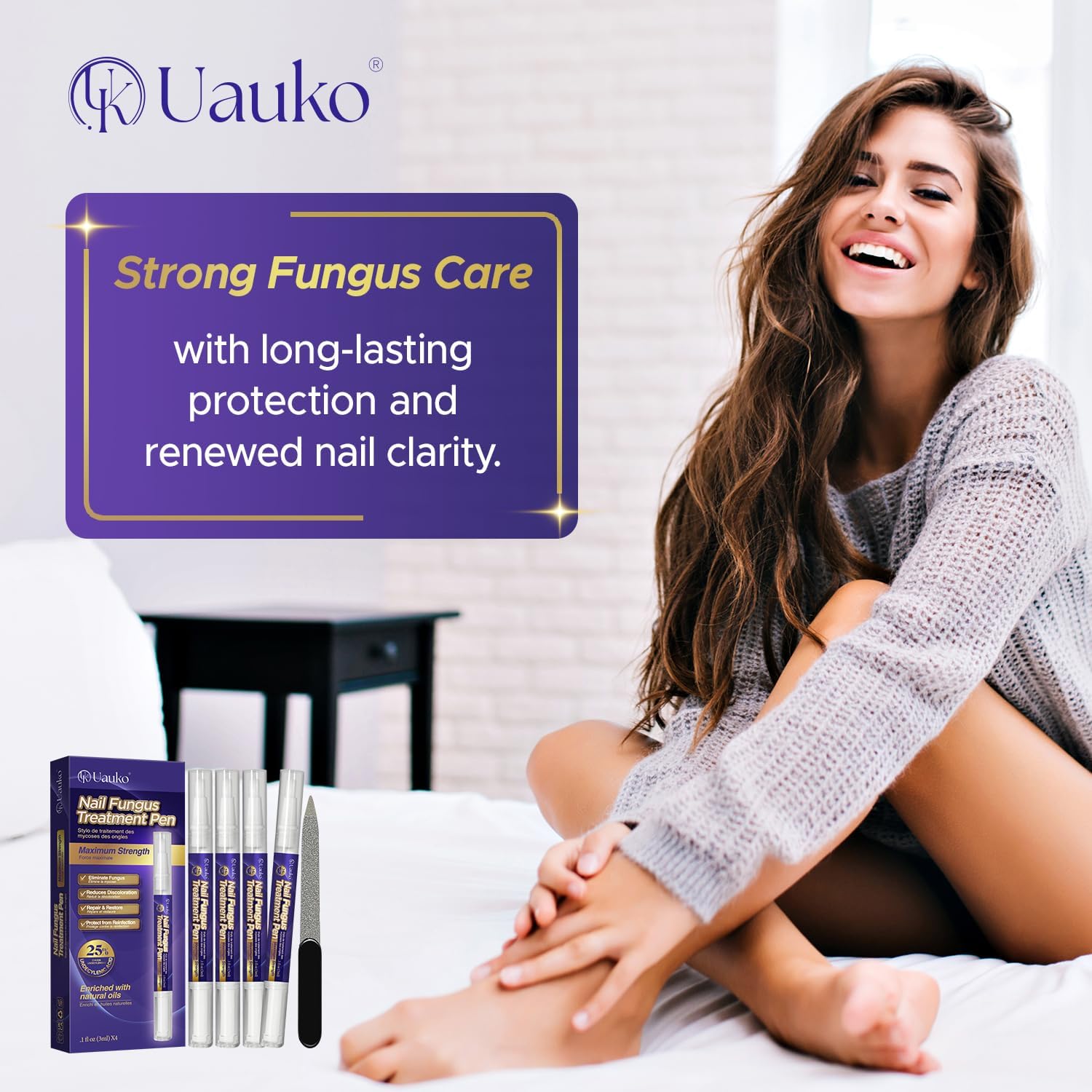 Thumbnail 6 de UAUKO Toenail Fungus Treatment Pen, 25% Undecylenic Acid, Pack of 4