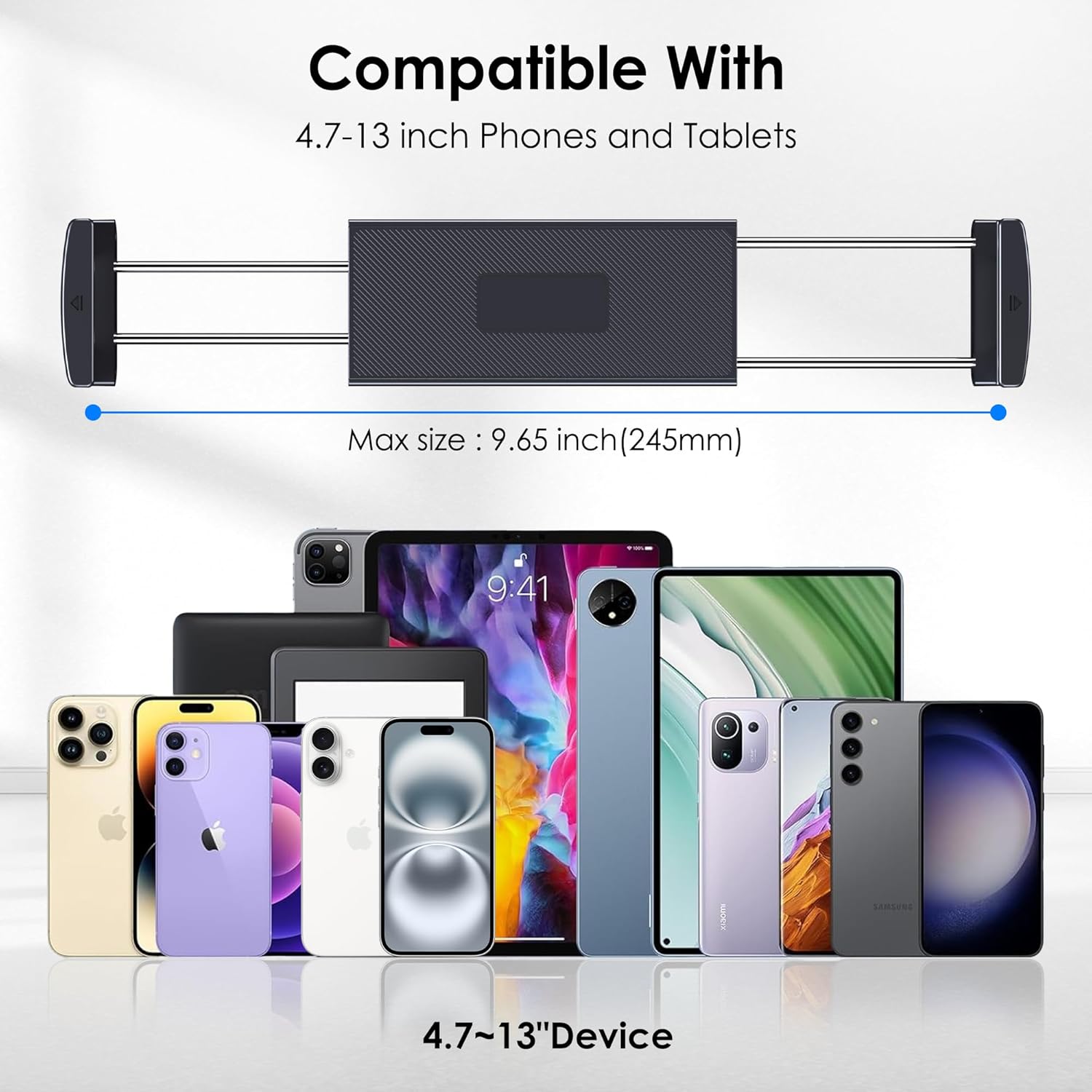 Thumbnail 4 de Lucrave Tablet Wall Mount Holder (Aluminium, Foldable) with 360° Adjustable Rotating Base