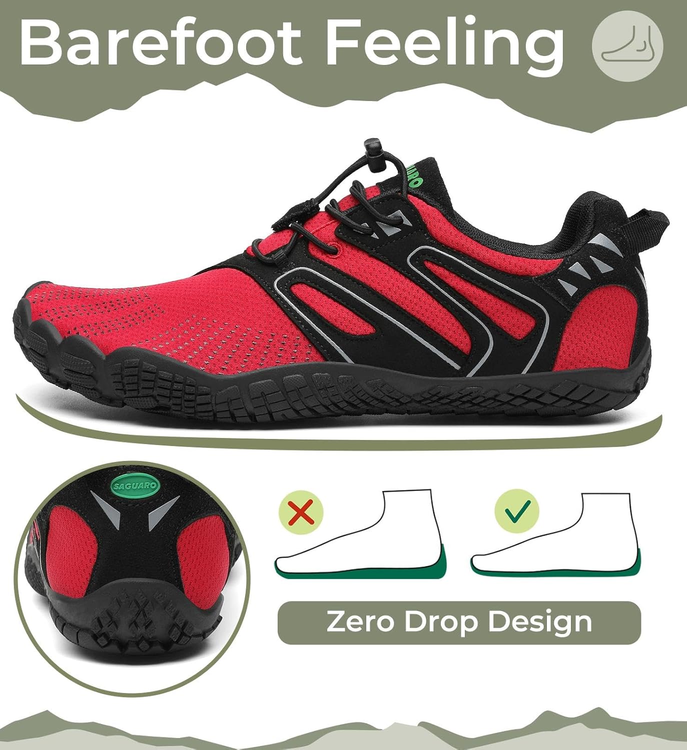 Thumbnail 2 de SAGUARO Chaussure de Barefoot Femme Homme – Shoes de pieds nus