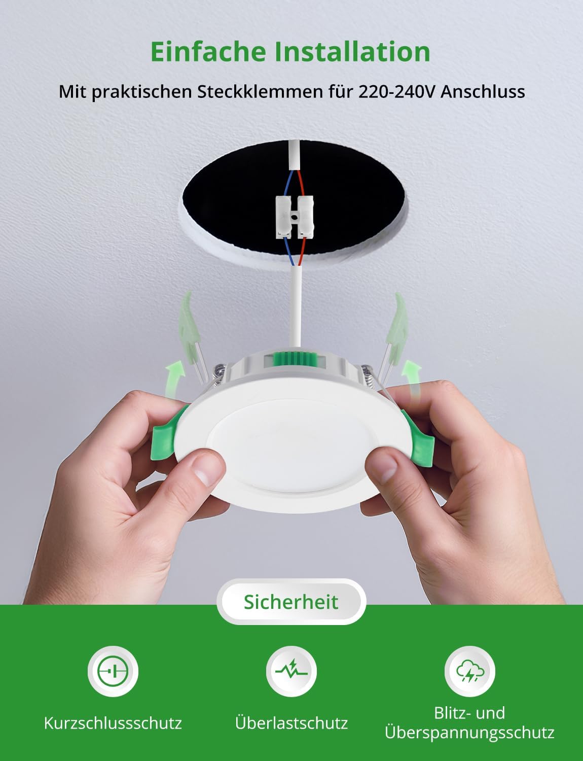 Detalle 2 de HOMEOW LED Einbaustrahler 4 W Set