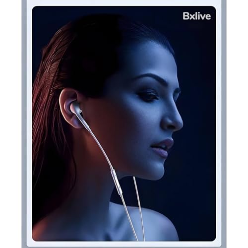 Detalle de Bxlive USB C Headphones (2 Pairs) – Wired In-Ear USB-C Earphones with Mic & Volume Control