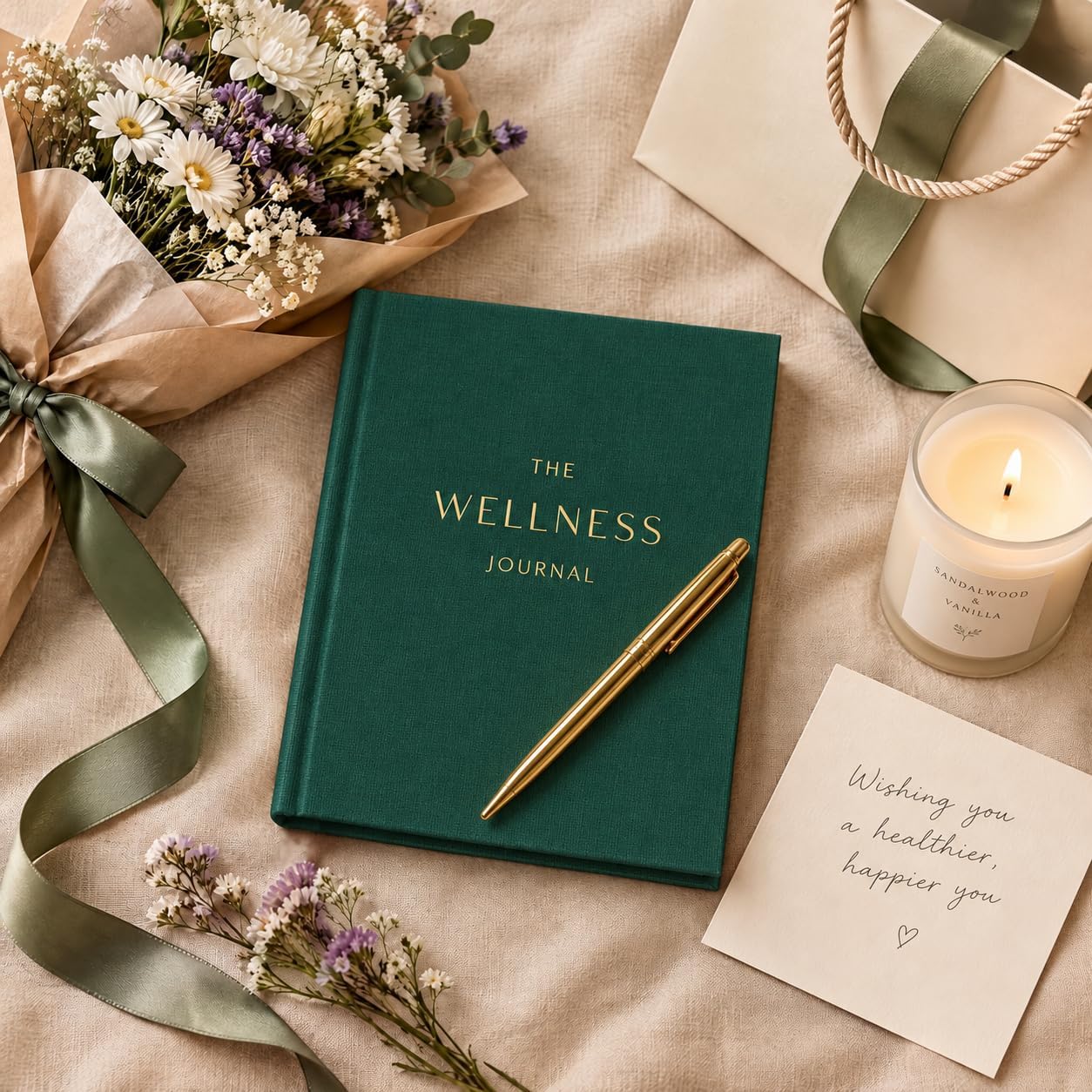 Thumbnail 5 de &And Per Se WJ-01 Wellness Journal, Undated 91-Day Forest Green Planner