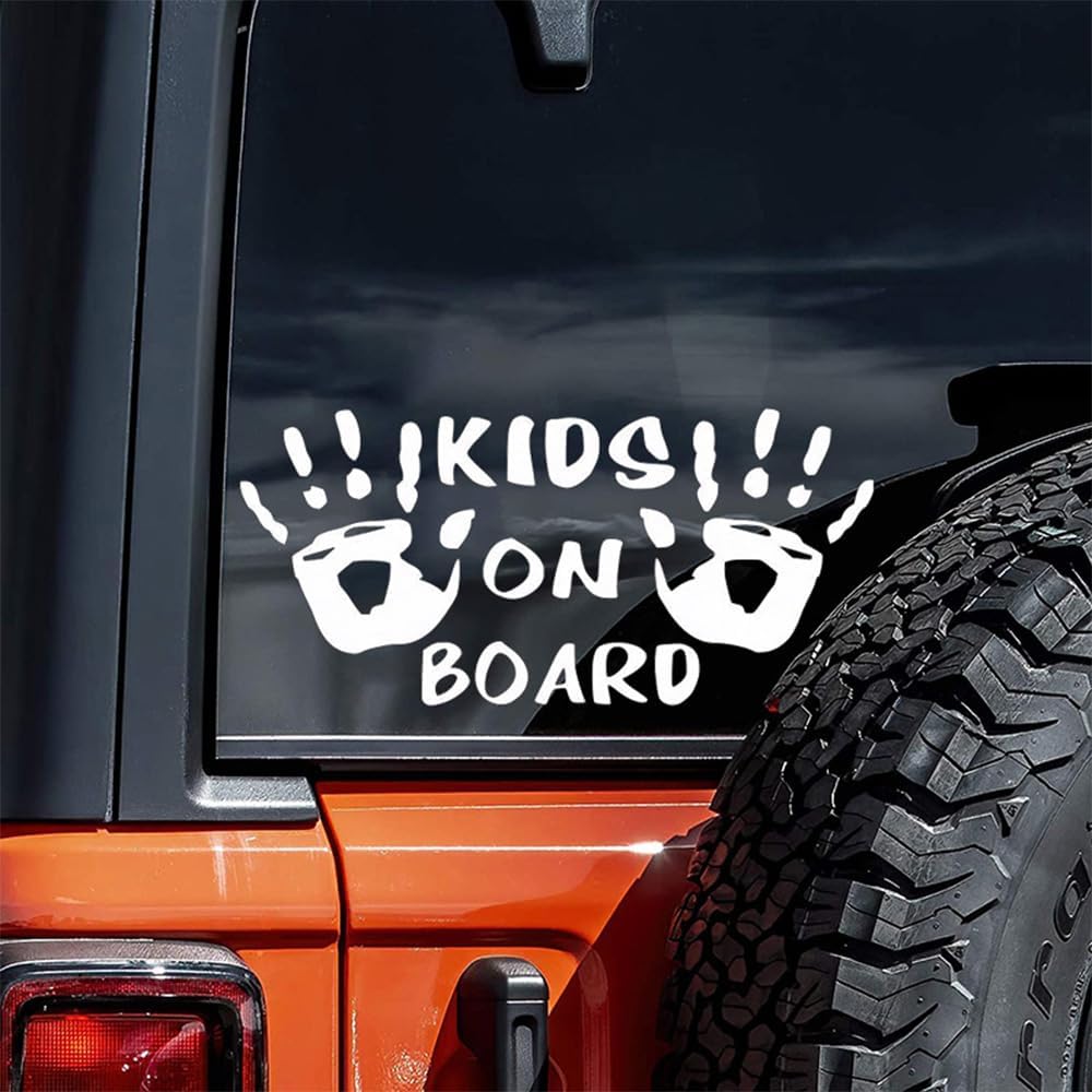 Thumbnail 4 de 2 x 17 x 8 cm Kids On Board Car Decal Sticker – High Adhesive, Waterproof and UV Resistant