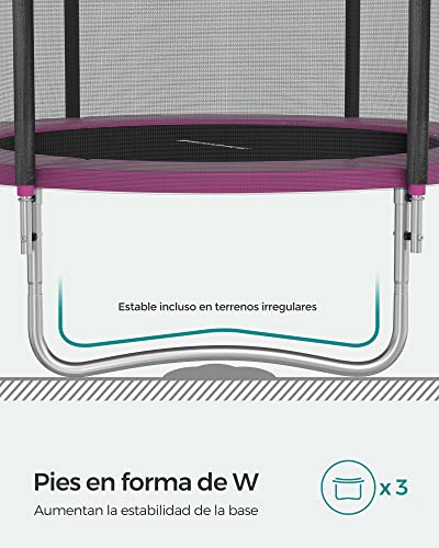 Thumbnail 6 de SONGMICS Cama Elástica redonda 183 cm STR061P01V1: seguridad, espacio y durabilidad para niños