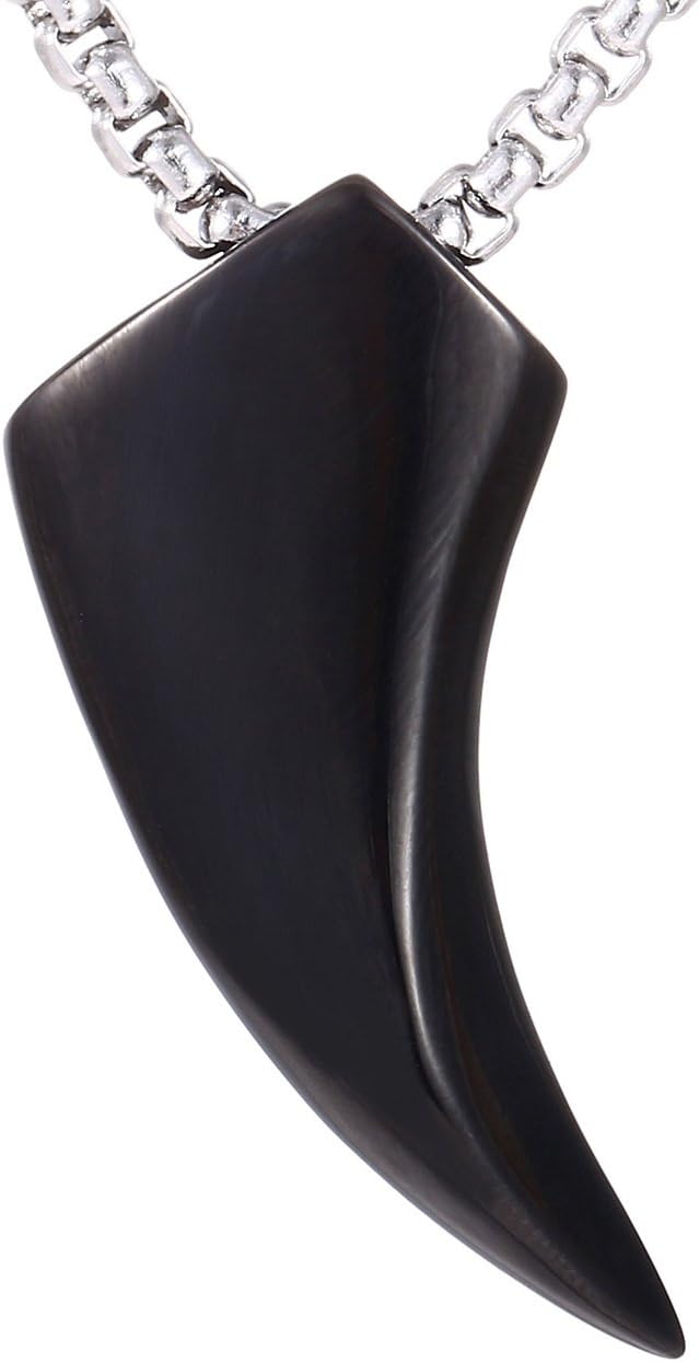 Thumbnail 4 de DonDon Collar con Colgante Diente Negro 50 cm