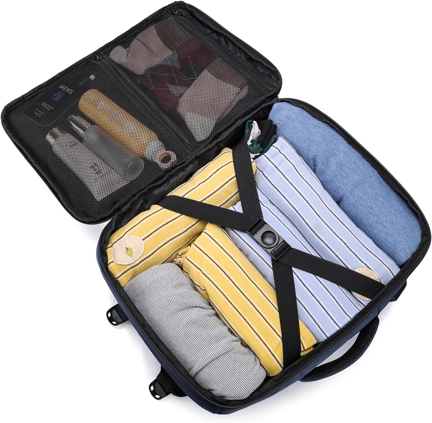 Detalle de Ryanair Cabin Bag 40x30x20 Underseat Travel Backpack (Blue) – 20L with USB Port and 14-Inch Laptop Compartment