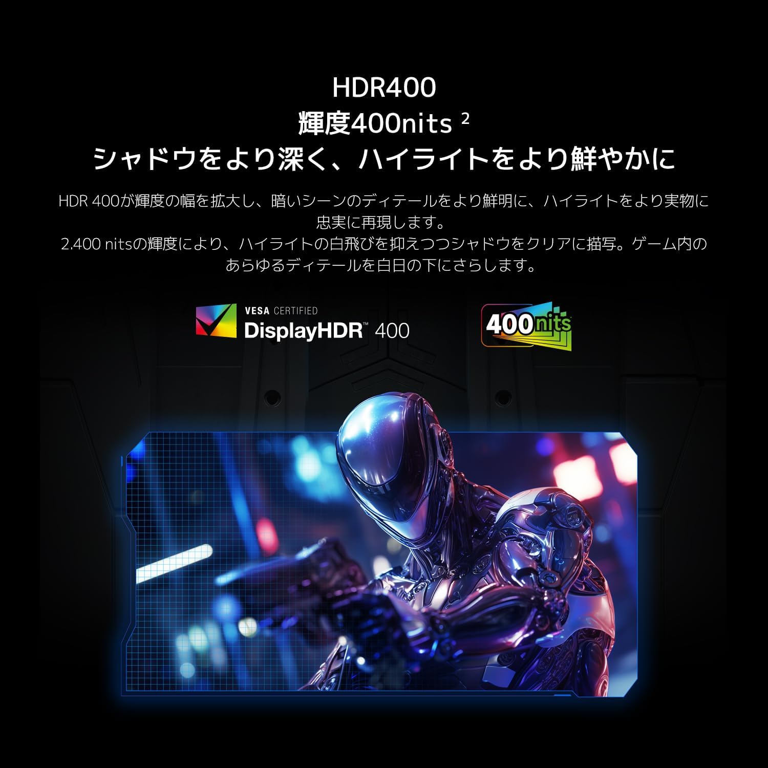 Detalle de Xiaomi G27Qi 27インチ ゲーミングモニター WQHD・200Hz・Fast IPS