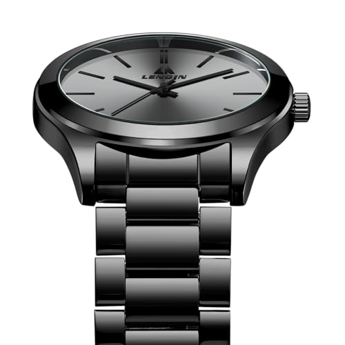 Detalle de LN LENQIN Orologio Uomo Acciaio Inox Analogico Quarzo Impermeabile 30M