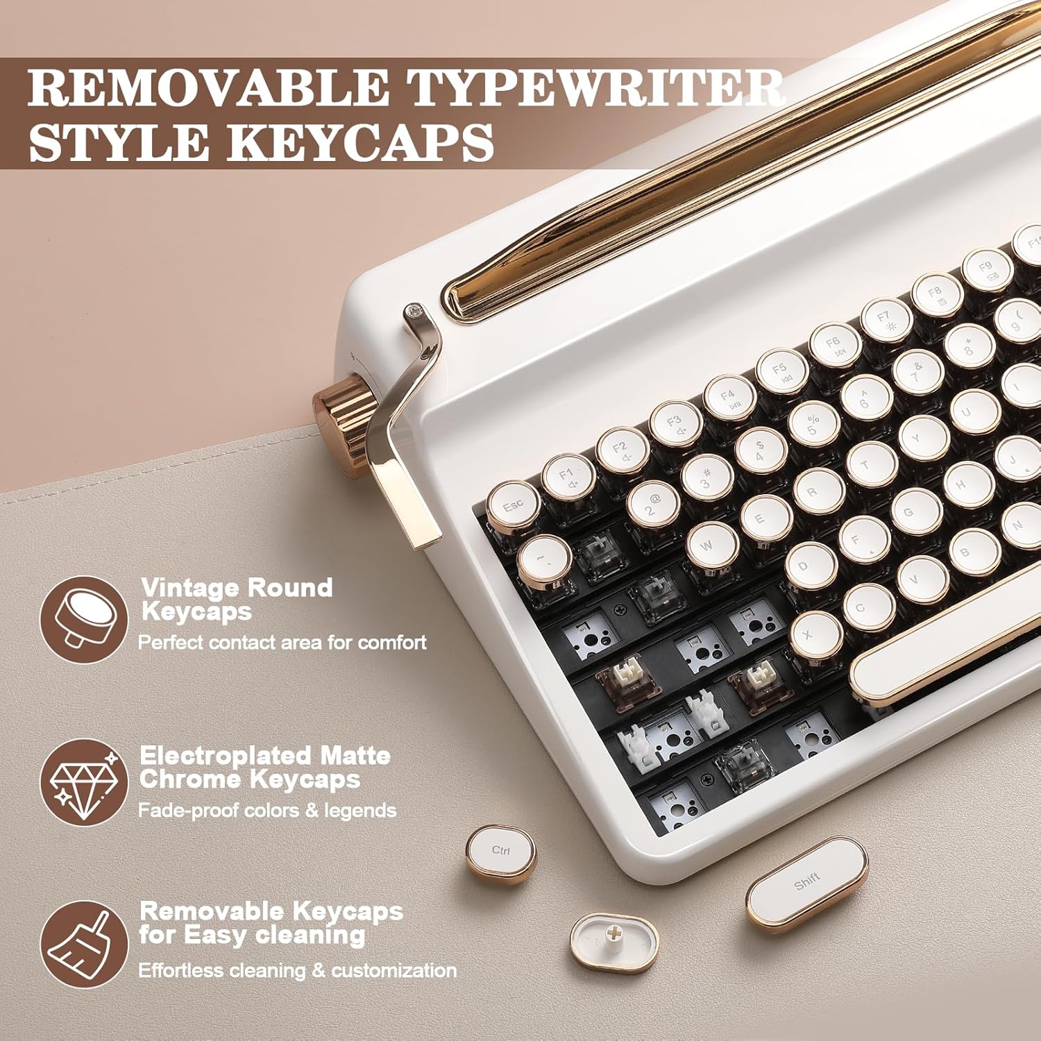 Thumbnail 6 de YUNZII QL75 Retro Mechanical Keyboard 2.4GHz