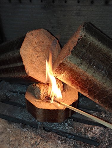 Detalle de Log Barn Encendedores Naturales – Caja de 200, pastillas de encendido para barbacoa y estufas de leña