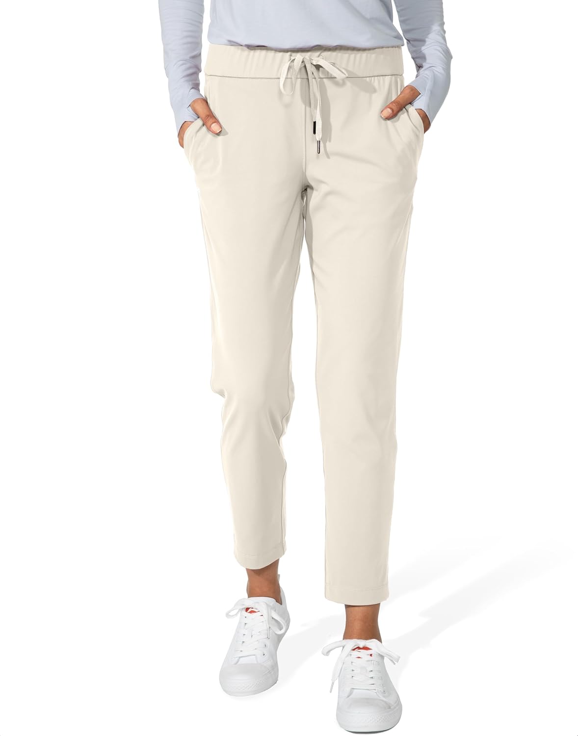 Detalle de G Gradual Women's 7/8 Stretch Ankle Pants with Deep Pockets and Drawstring
