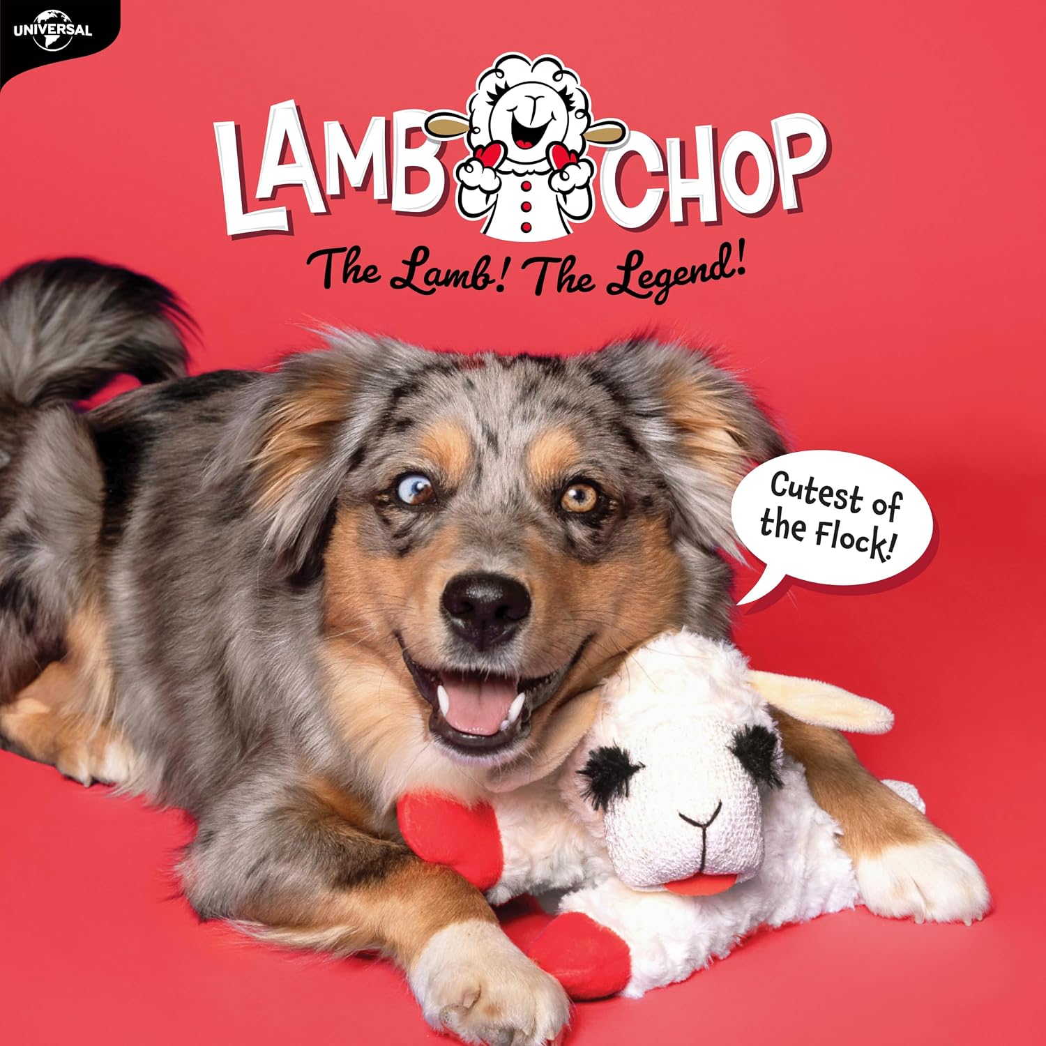 Detalle de Multipet Lamb Chop Dog Plush Toy — 10” Cream Squeaky Plush for Small & Medium Dogs