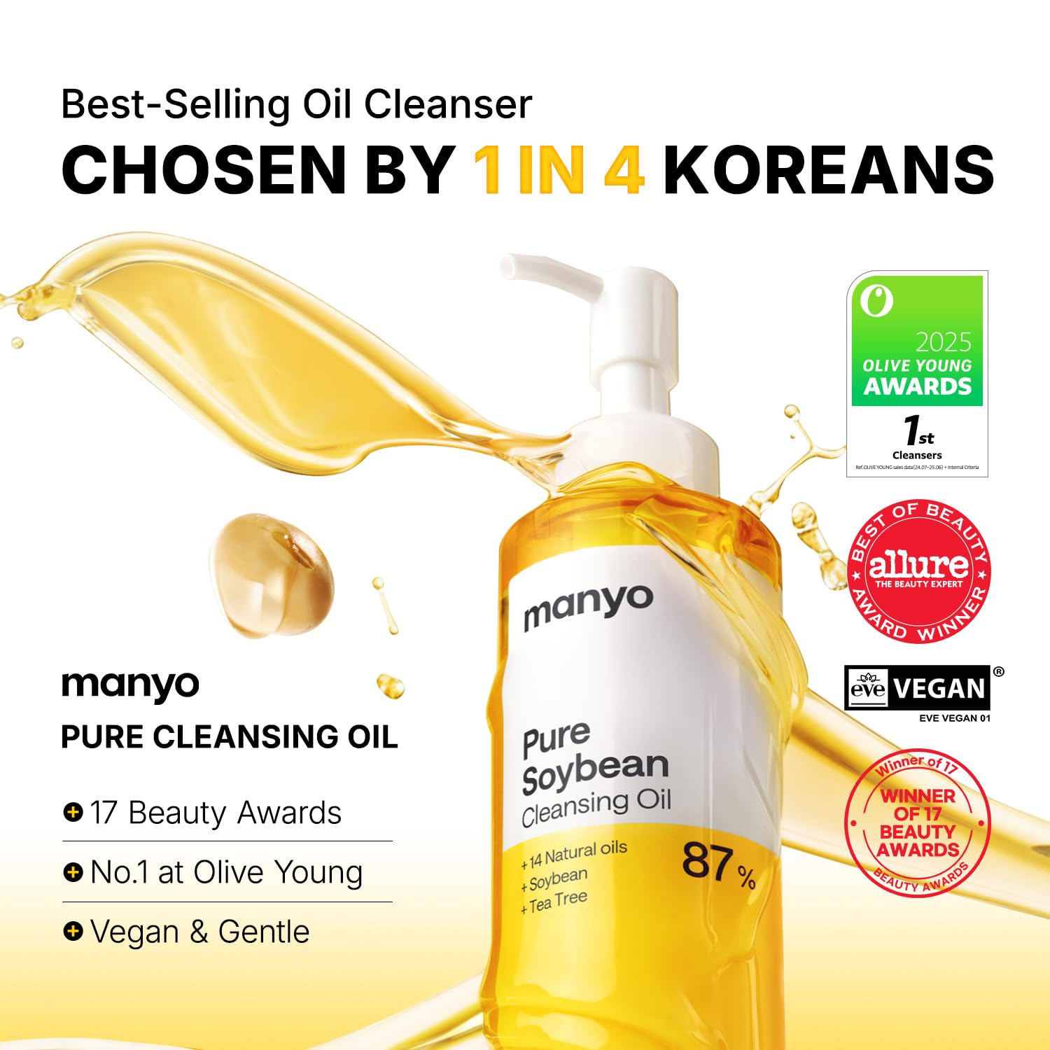 Thumbnail 1 de ma:nyo Pure Cleansing Oil (Natural Oil Cleanser) for Blackheads, Face Makeup & Sunscreen Cleanup — 6.76 fl oz