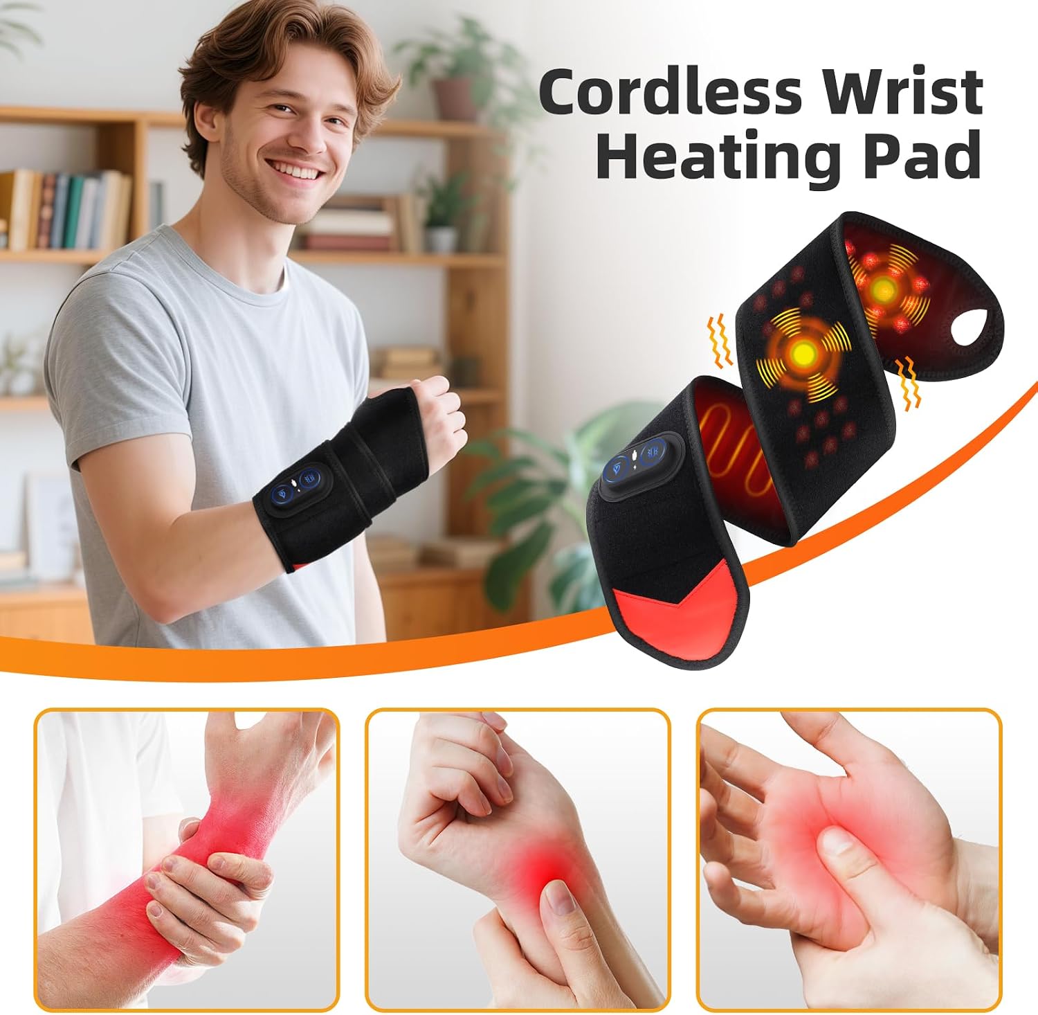 Thumbnail 2 de Wrist Heating Pad with Red Light