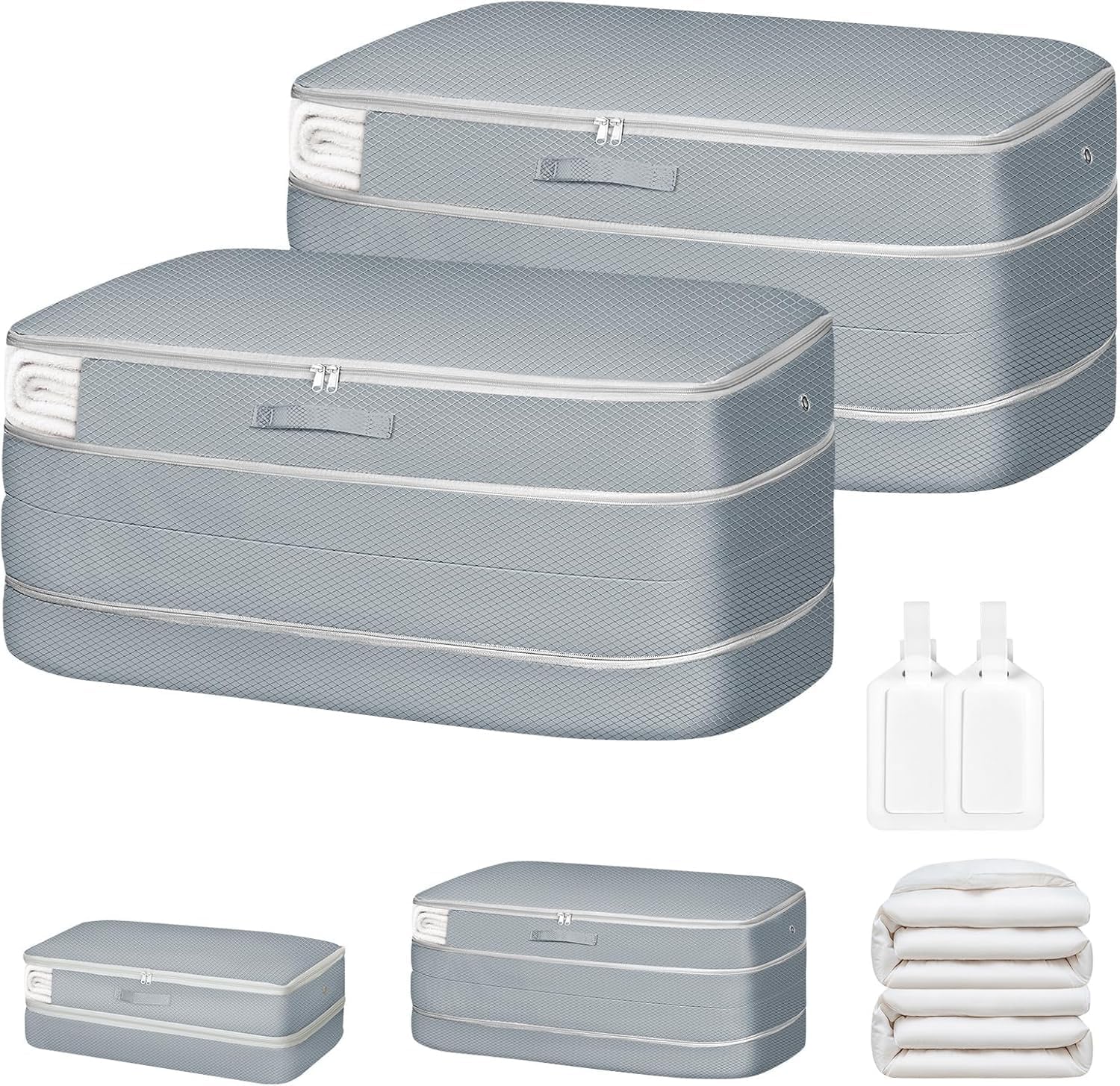 Detalle de DIMJ SN302-LX2L Comforter Compression Storage Bags, Washable Nylon, 2-Pack
