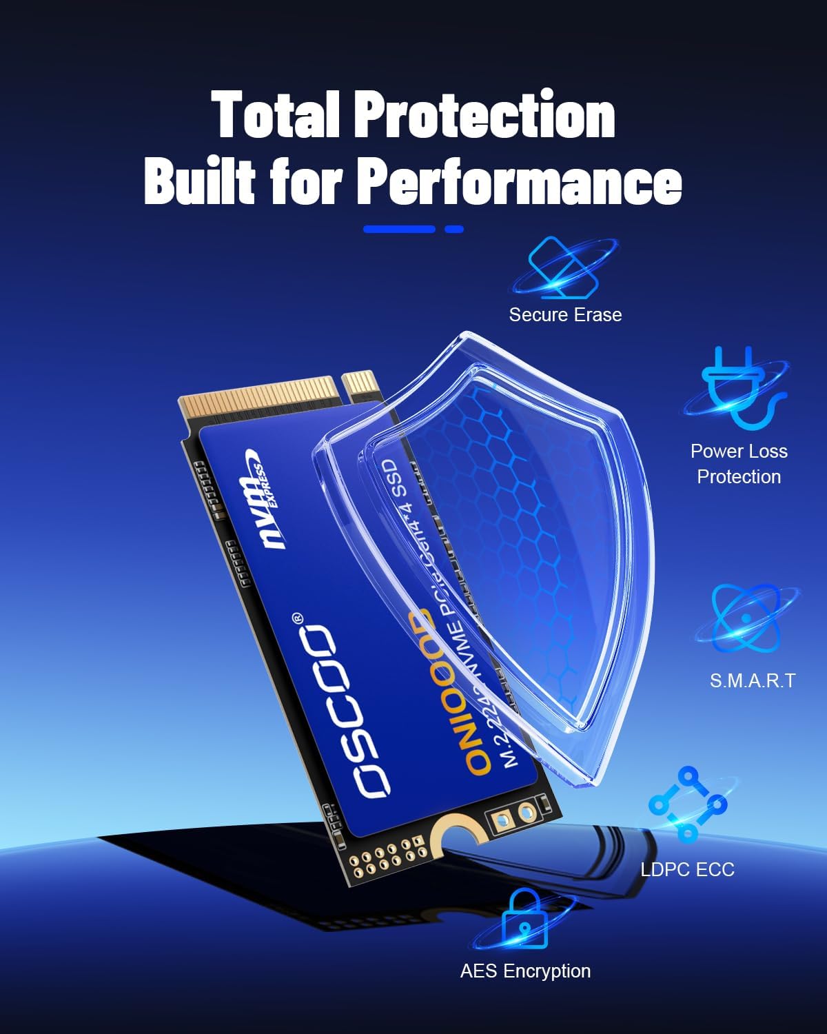 Thumbnail 4 de OSCOO 512GB NVMe SSD (M.2 2242, Gen4x4) for Ultrabooks & Mini PCs — ON1000B