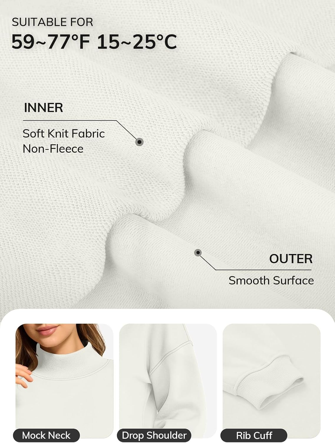Thumbnail 4 de ATHMILE Cropped Sweatshirt Cotton