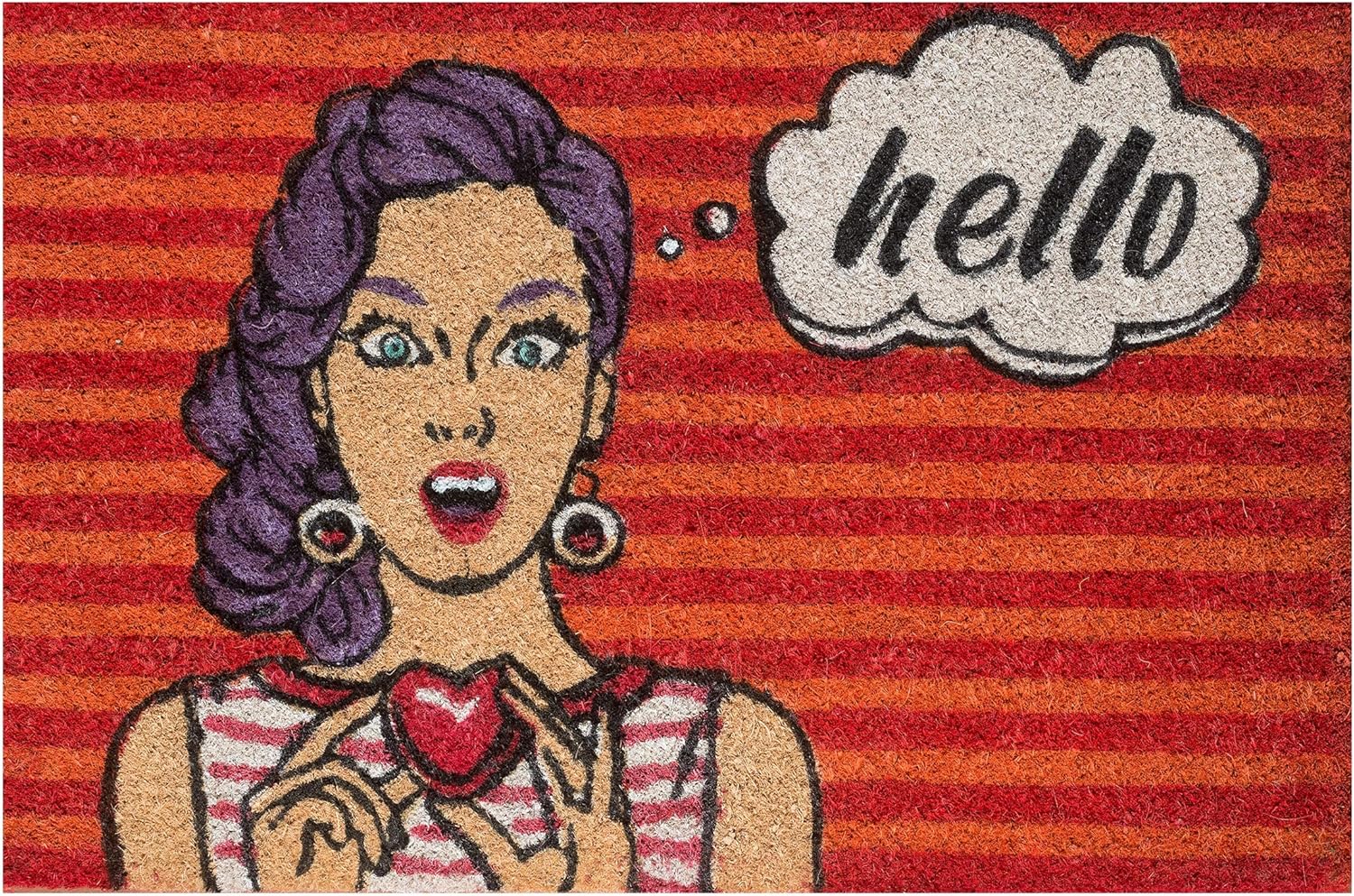 Baroni Home Zerbino Pop Art Hello 60x40