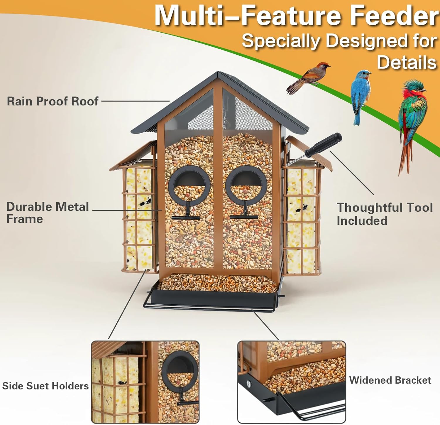 Thumbnail 1 de SIOTMERA Bird Feeders Hanging 4LB