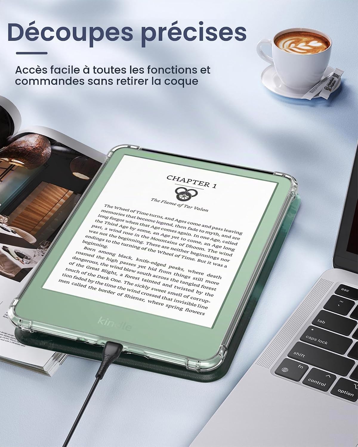 Thumbnail 5 de MoKo-hoes voor Kindle 11e generatie, 6 inch, TPU-achterkant en automatische slaapstand