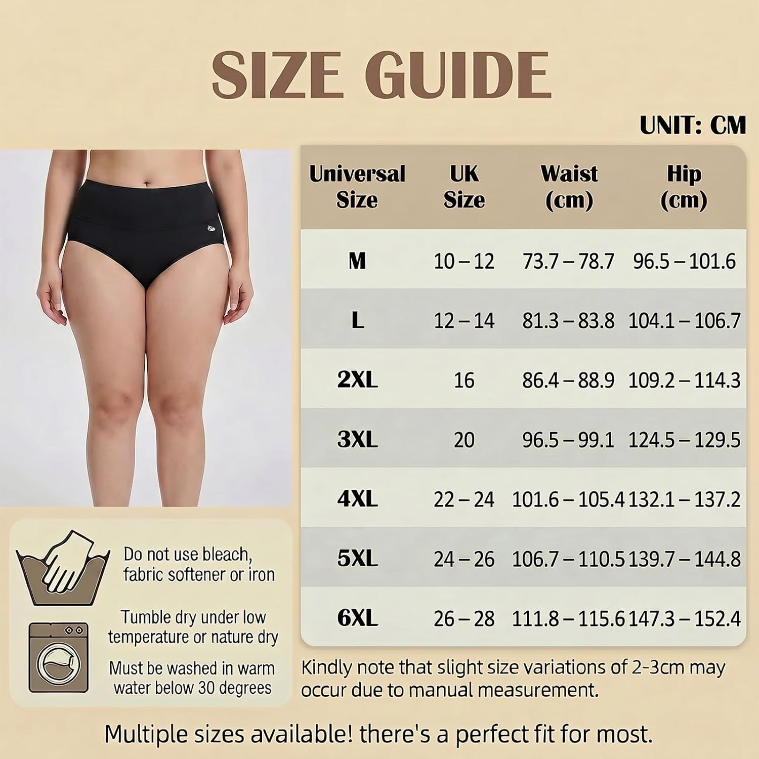 Thumbnail 3 de Incontinence Pants for Women Washable, Leakproof High-Waisted Period Underwear (4XL) – 3Pack