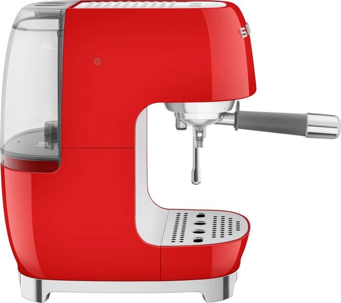 Thumbnail 3 de Smeg ECF03RDEU Rot – kompakte Espressomaschine mit Dampfdüse, glattem Milchschaum und Manometer