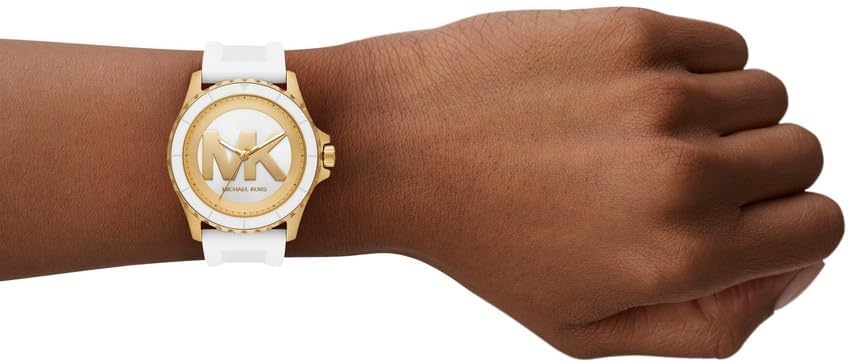 Detalle 2 de Michael Kors Everest Watch per Donne: cronografo al quarzo, cassa 40 mm in acciaio e cinturino in silicone