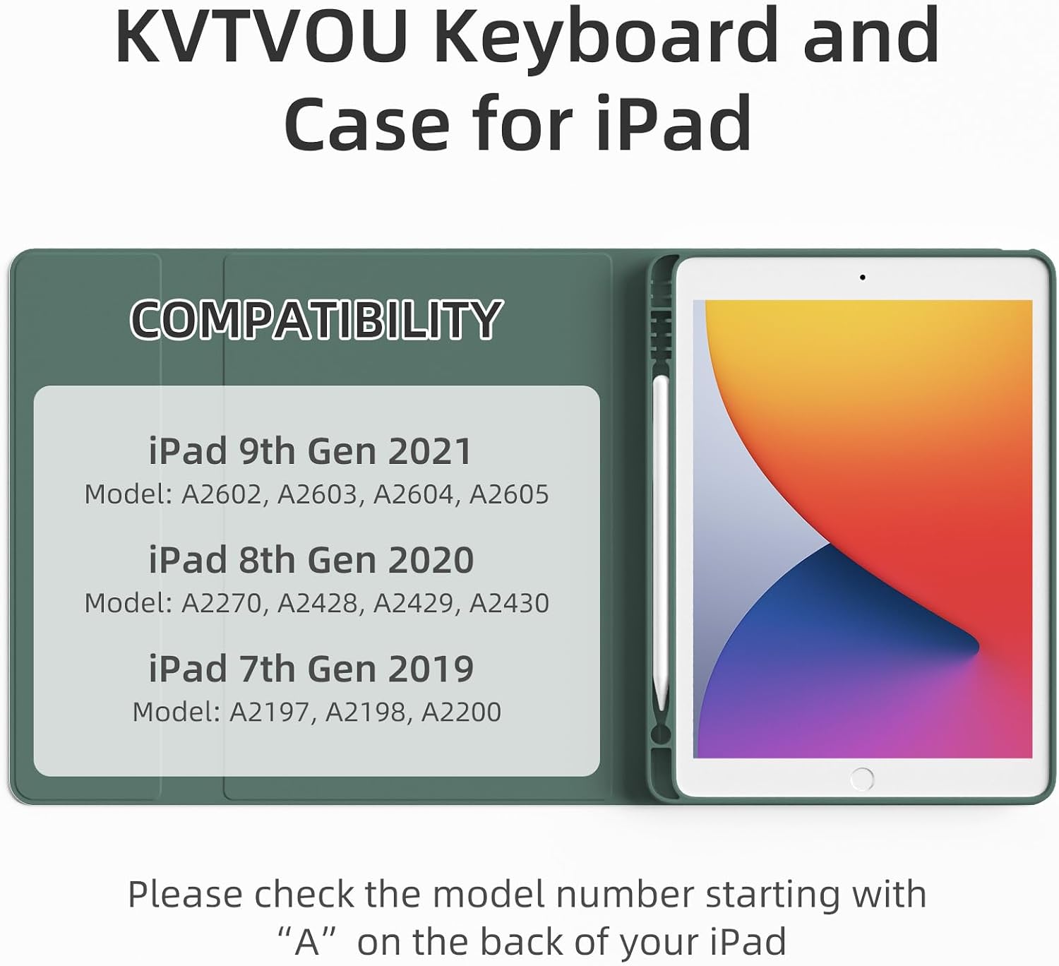Thumbnail 1 de KVTVOU Keyboard Case for iPad 10.2
