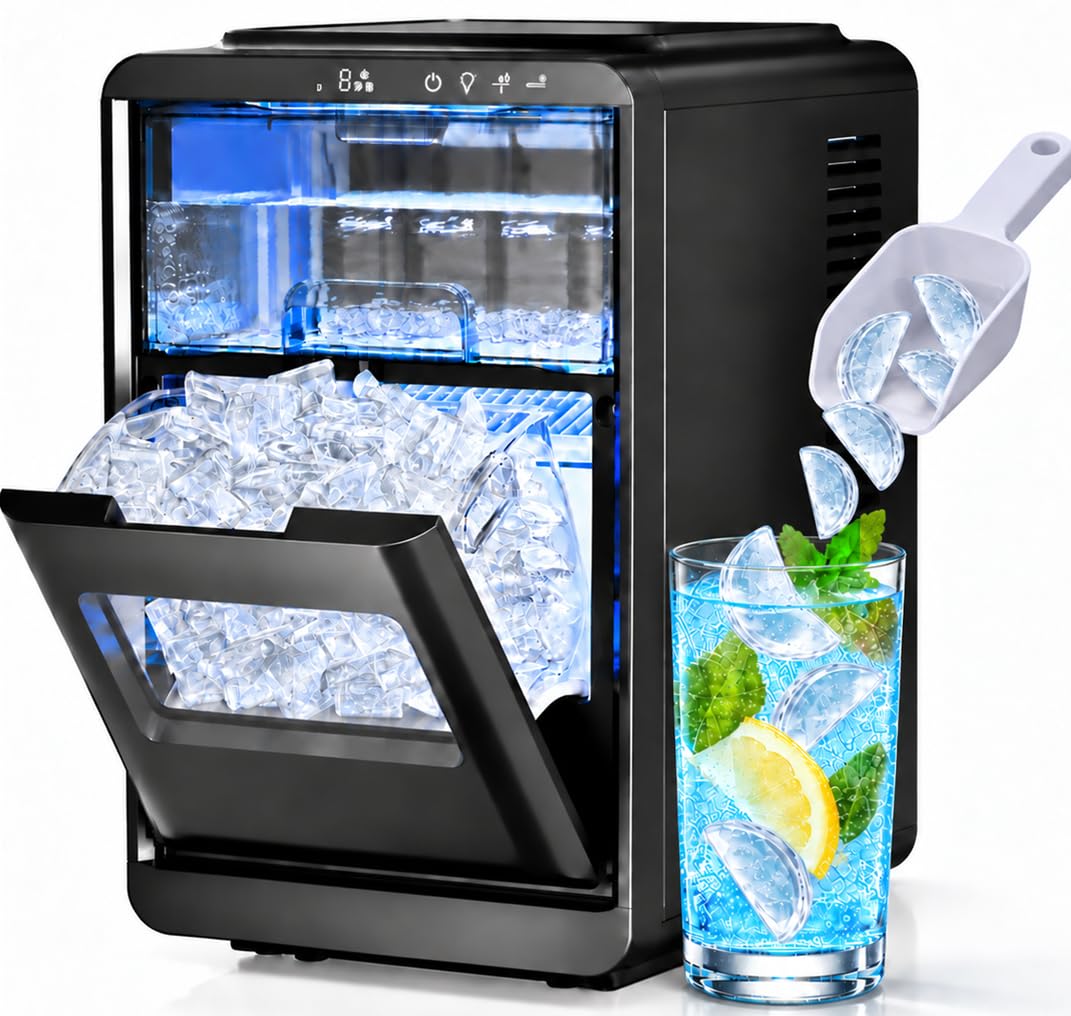 Detalle de Antarctic Star HZB-12M Crescent Ice Maker, Clear Ice, 3 Thickness Settings