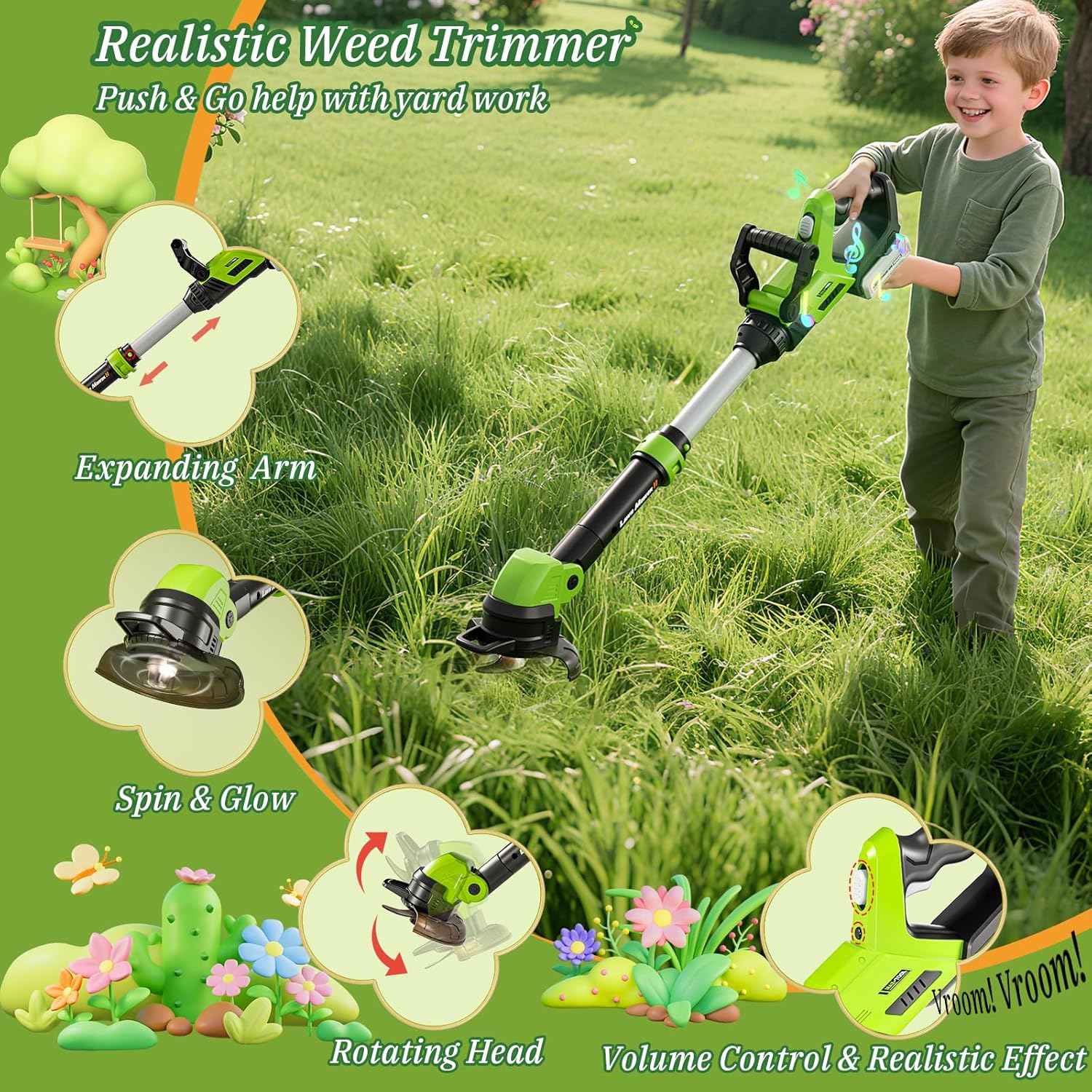 Thumbnail 1 de MUZREES Kids Tool Set (3-in-1) Toddler Power Garden Tools with Sounds & Lights