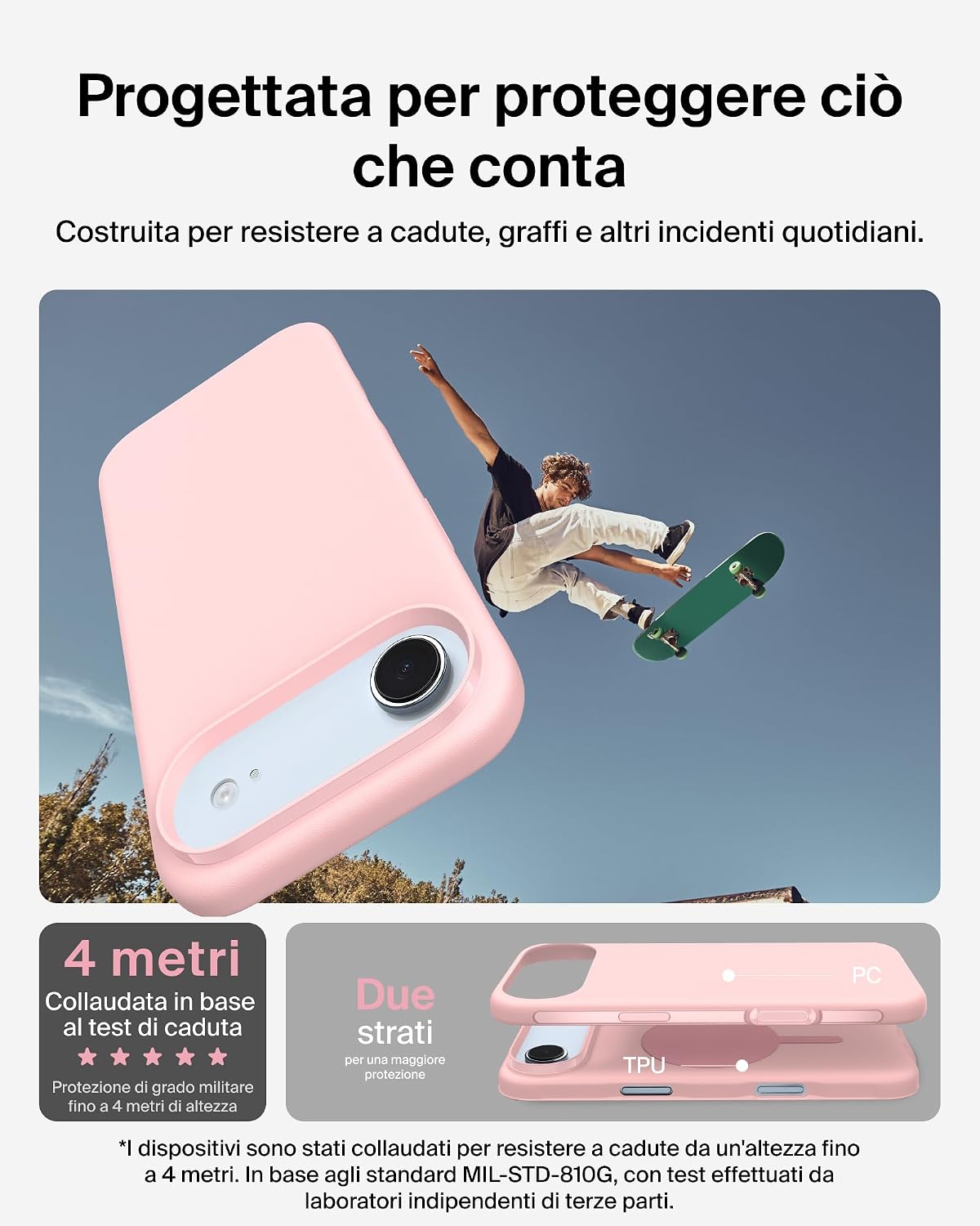 Detalle de Belkin SheerForce Protect Cover iPhone Air rosa