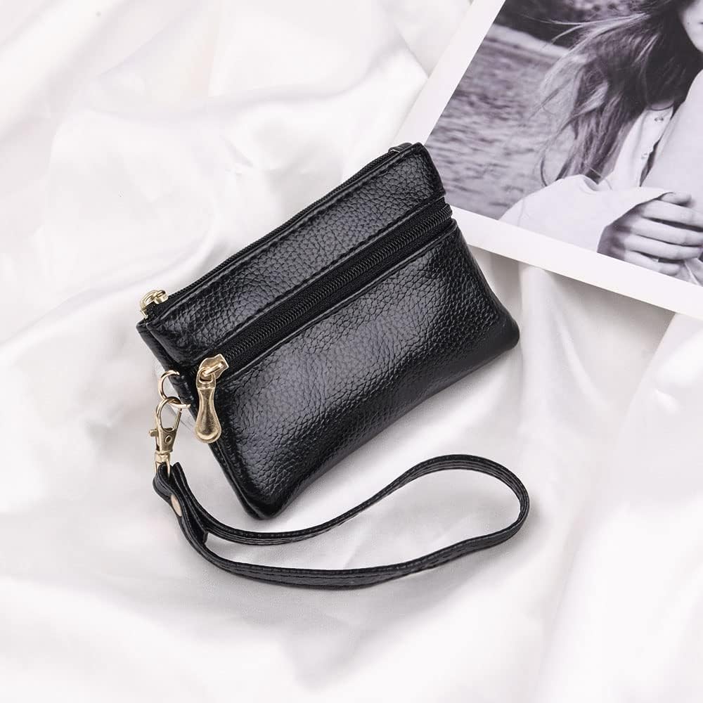 Thumbnail 6 de Aucuu Petit Porte-Monnaie en Cuir – Mini porte-monnaie avec porte-clés et 2 compartiments, 12 × 8 cm