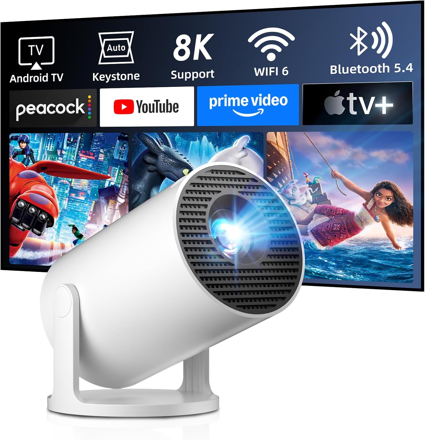 Detalle de Ultra Smart Projector 12000 Lumens HY300Pro+