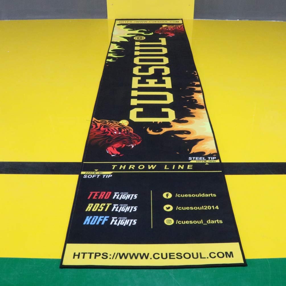 Thumbnail 6 de CUESOUL Heavy Duty Darts Mat (tapis de fléchettes) avec ligne de lancer acier et pointe souple