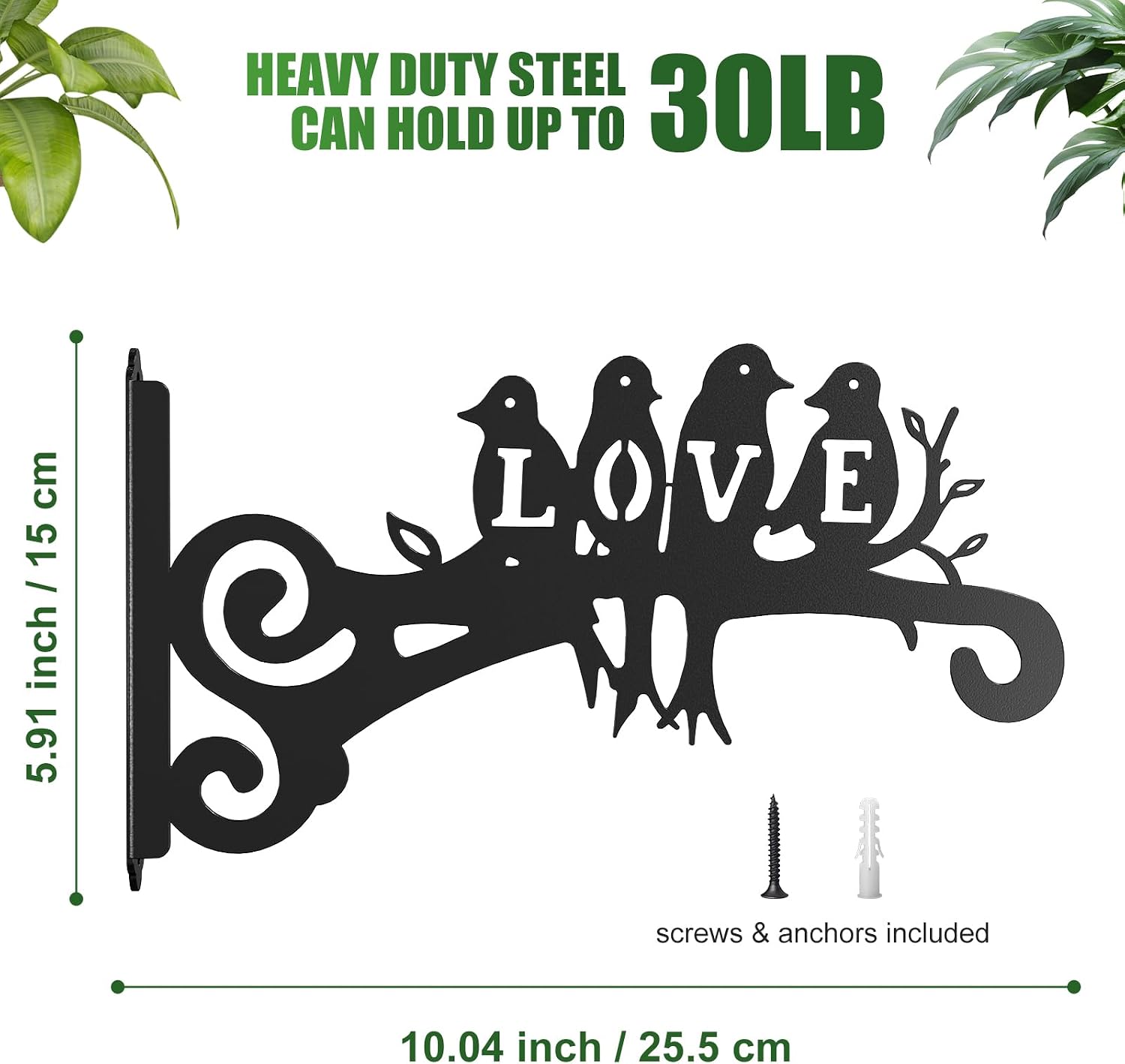 Thumbnail 5 de 2 PCS Metal Plant Hangers with Bird Design