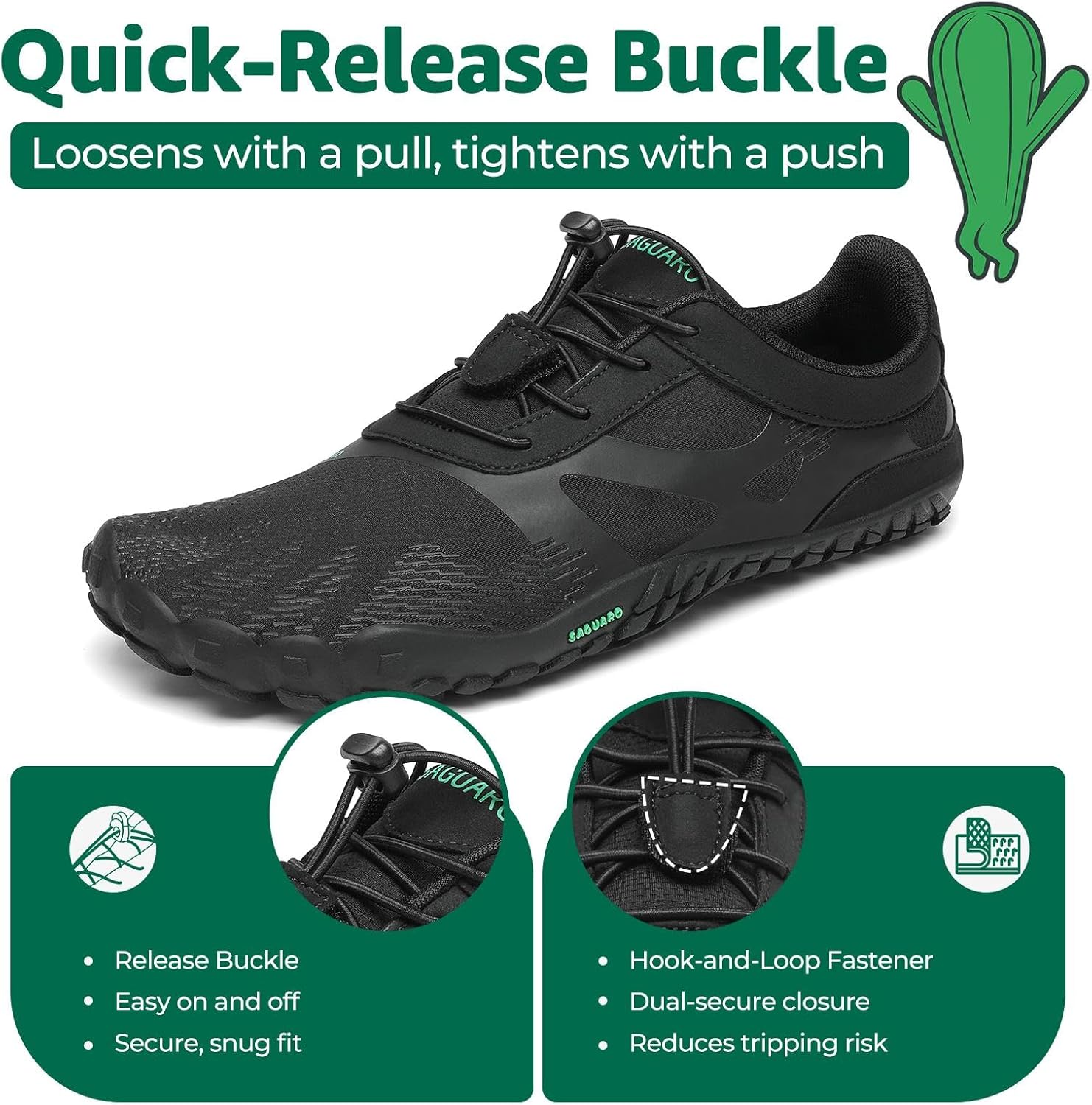 Thumbnail 4 de SAGUARO Barfußschuhe Unisex – Zehenschuhe für Herren, Damen und Trekking, schnelles An- und Ausziehen