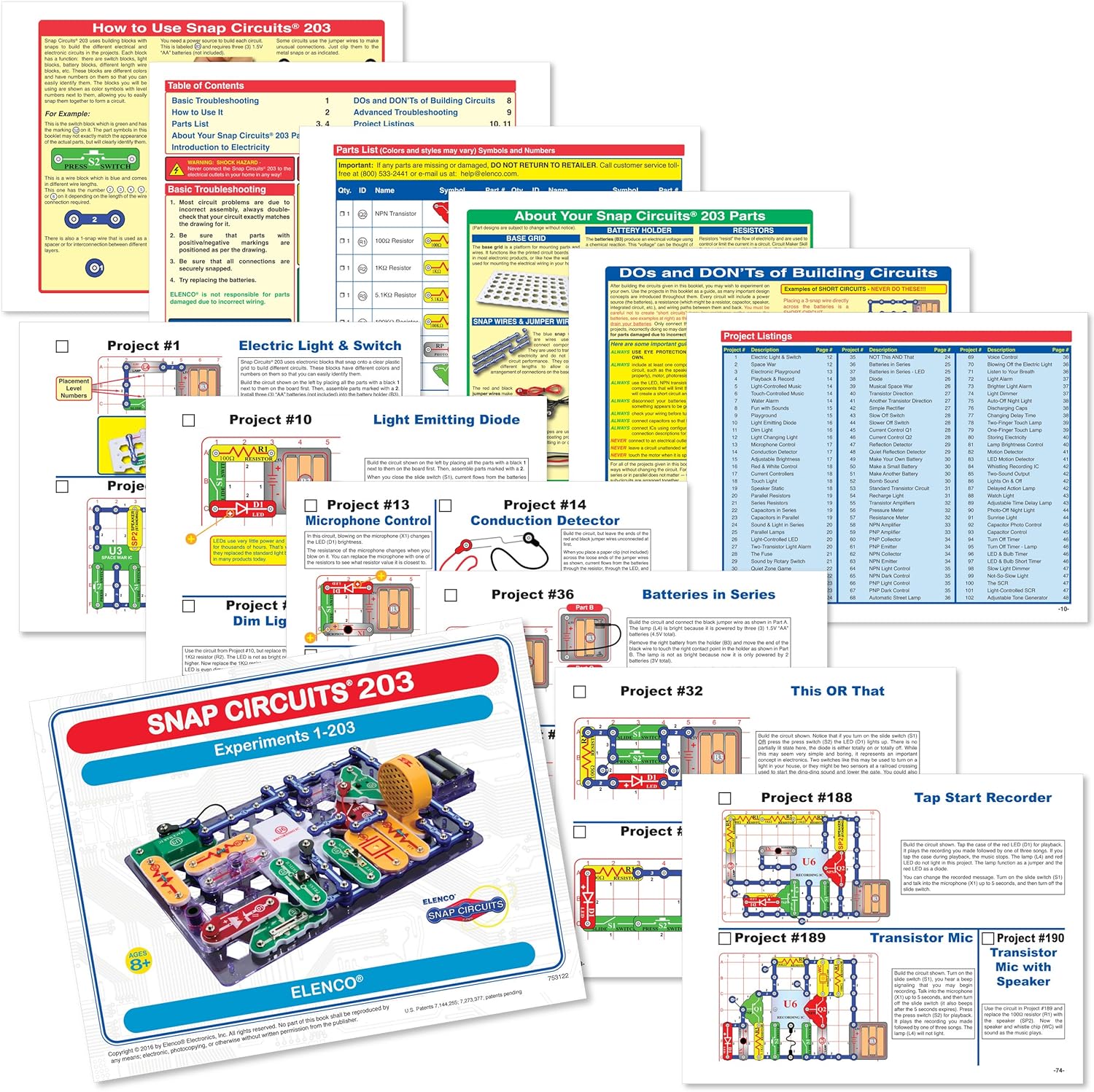 Thumbnail 6 de Snap Circuits 203 Electronics Kit 200+ Projects