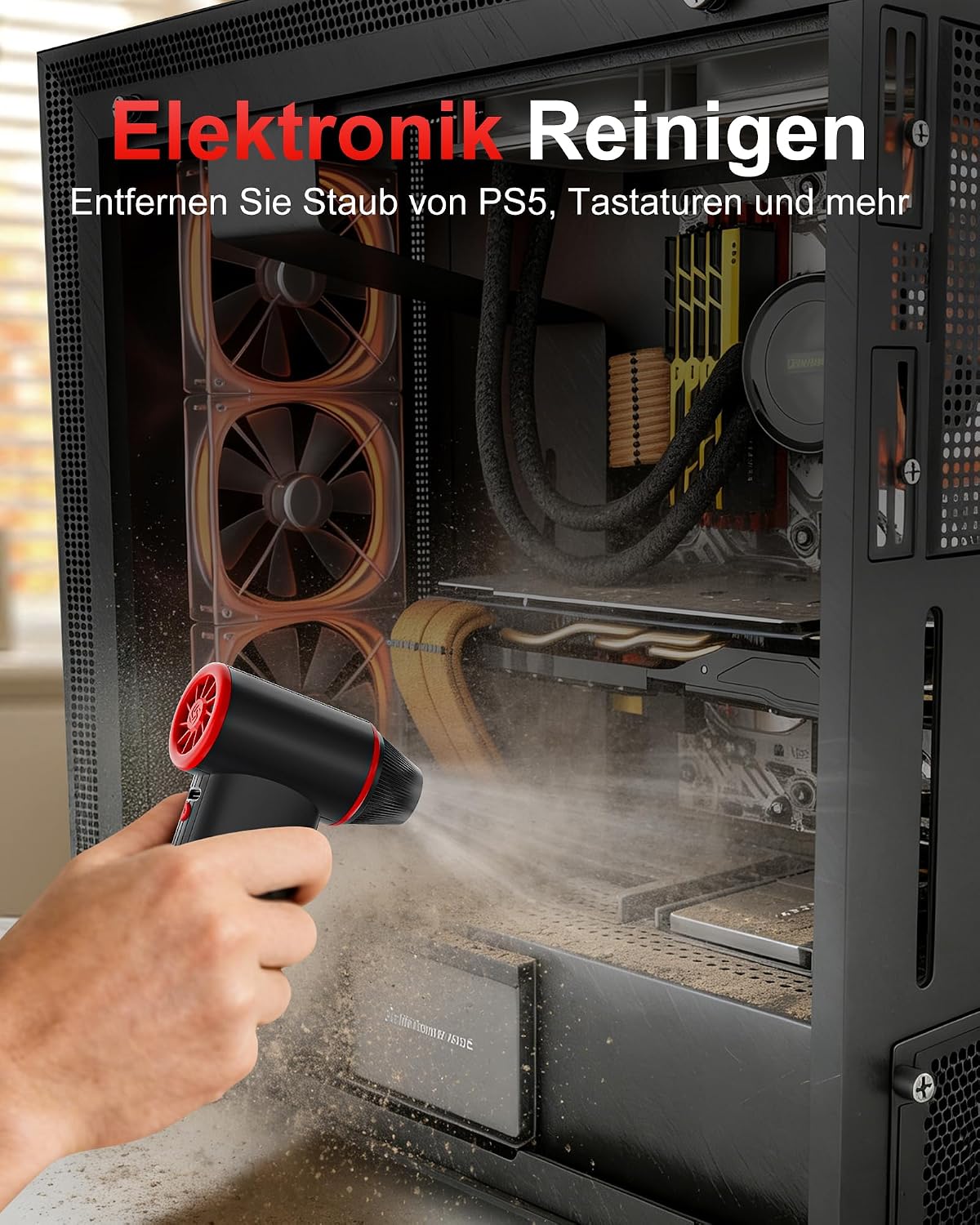 Thumbnail 6 de GOOLOO F3 elektrisches Staubgebläse (Akku-Druckluftspray) – 150.000 U/min, 3 Stufen