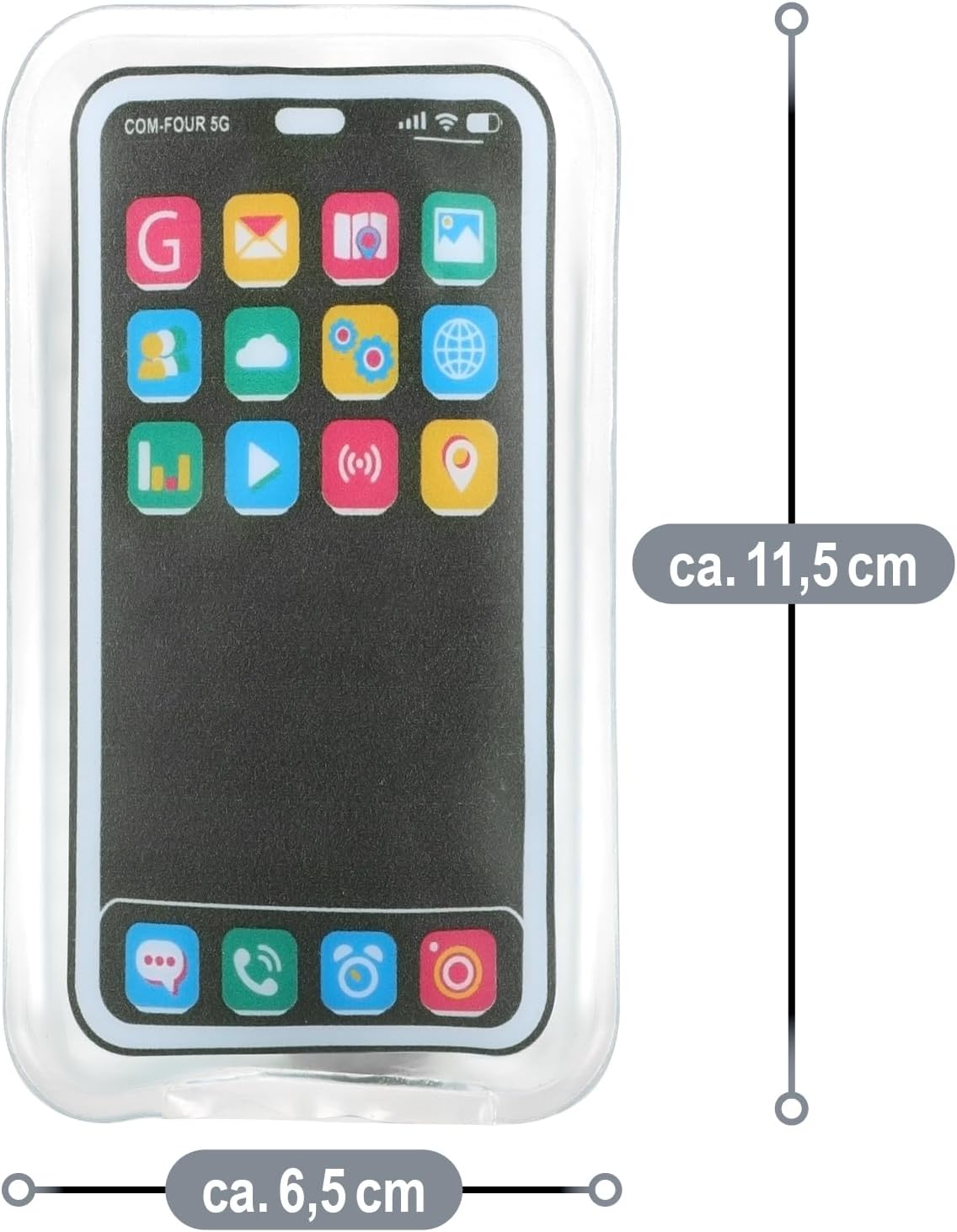 Thumbnail 4 de COM-FOUR® 4x chauffe-poche réutilisable façon smartphone (11,5 x 6,5 cm)