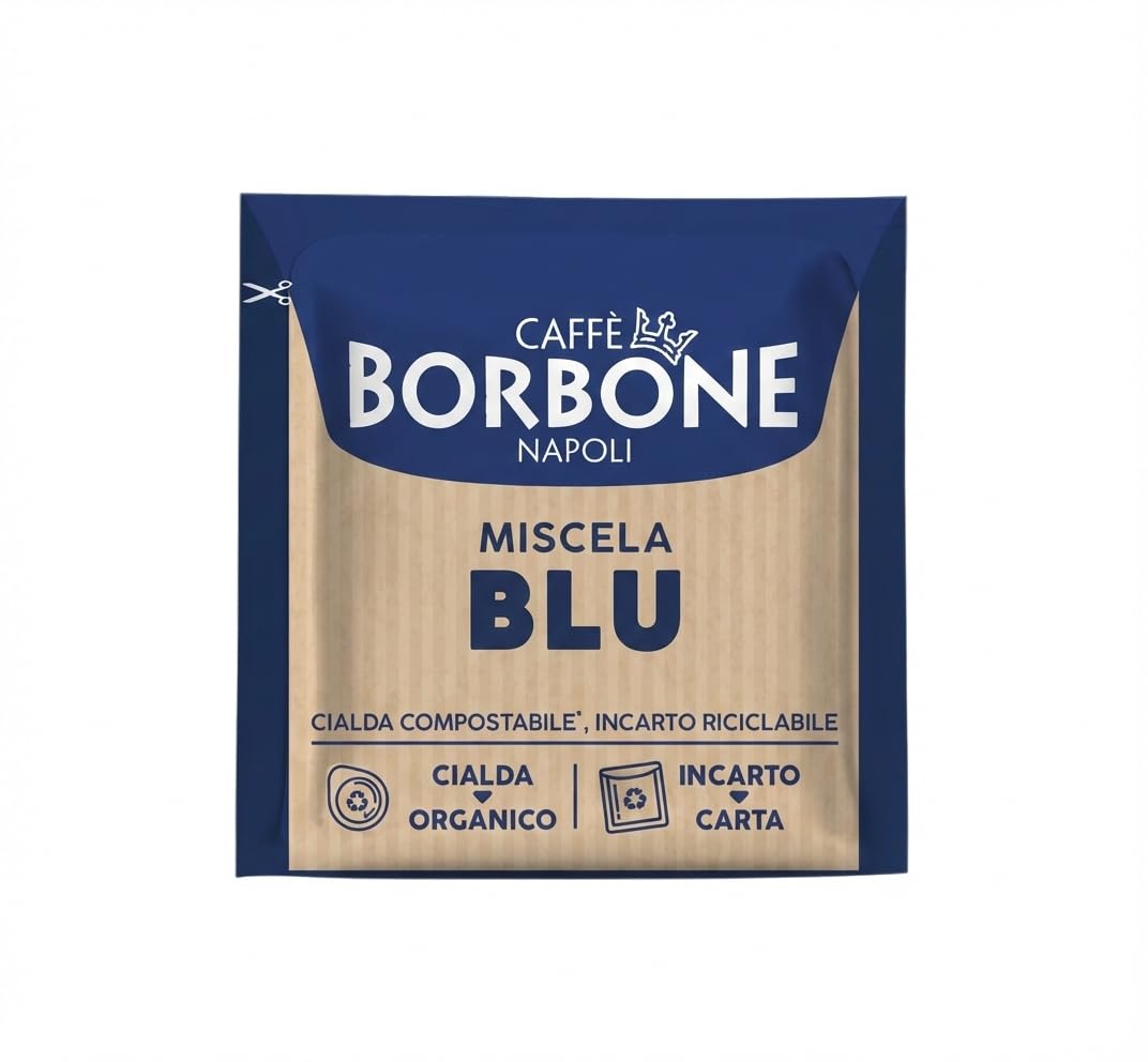 Detalle de Caffè Borbone Kompostierbare Kaffeepads – Blaue Kaffeemischung, 100 Pads, 44 mm ESE
