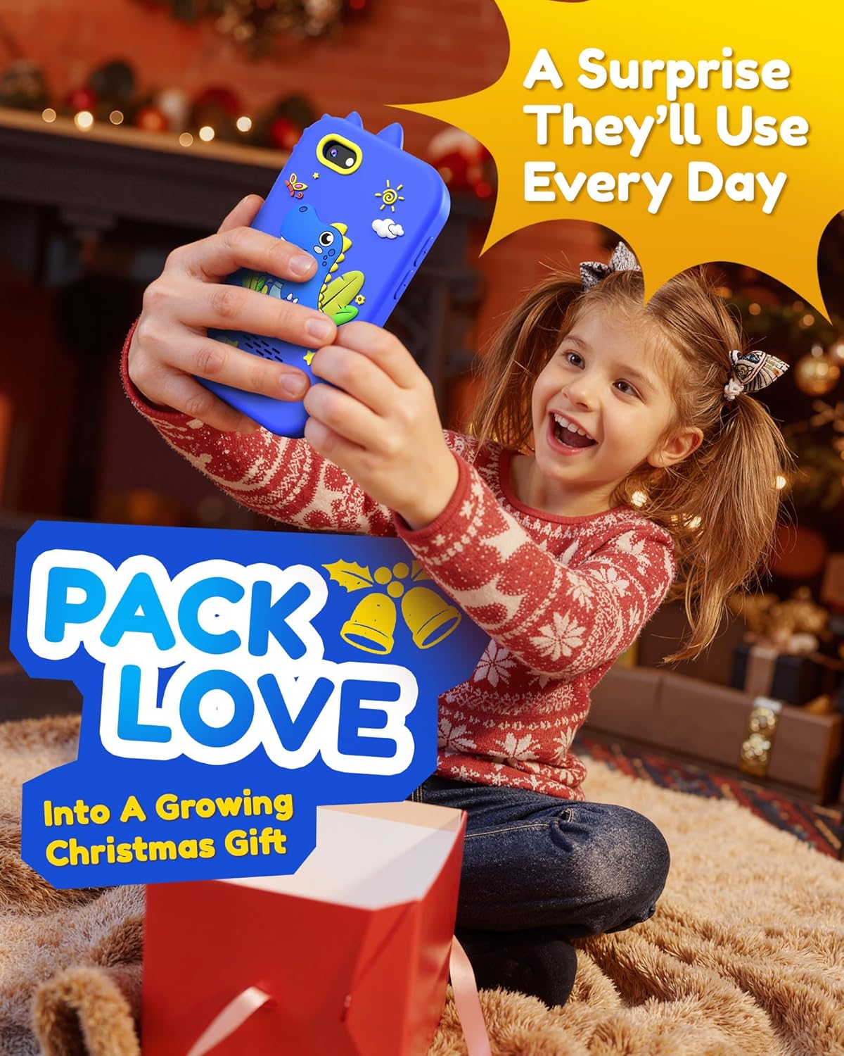 Detalle de KOKODI Kids Toy Phone, Blue, 2.8-Inch Touchscreen, Camera and Games