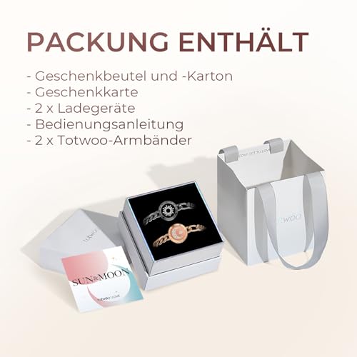 Detalle de TOTWOO Intelligentes Partnerarmband – 316 Edelstahl, Fernbeziehung, App-Verknüpfung