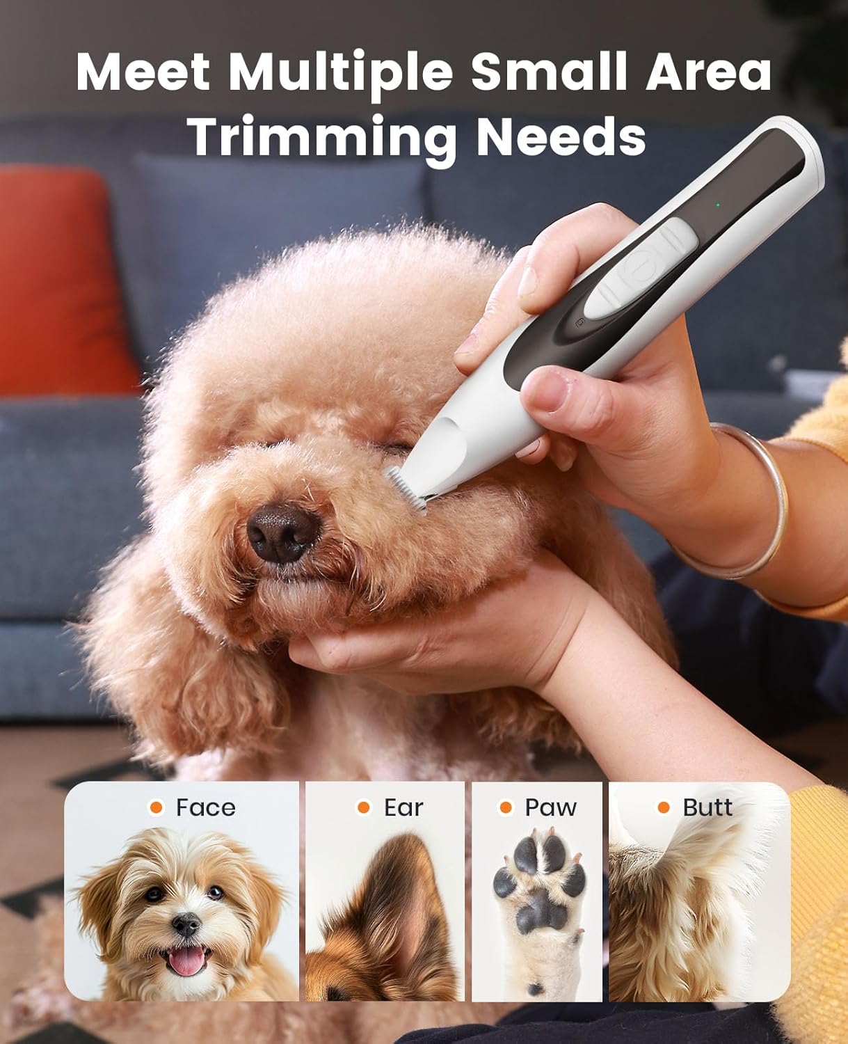 Thumbnail 6 de oneisall Pfotentrimmer Paw Trim Pro – leiser, wiederaufladbarer Hundeschermaschine mit LED-Licht