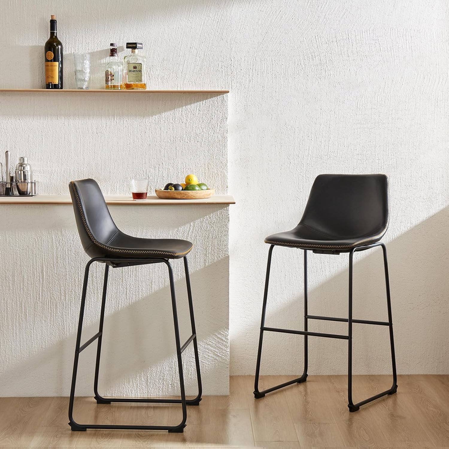 Detalle de DUMOS Counter Height Bar Stools, 26 Inch