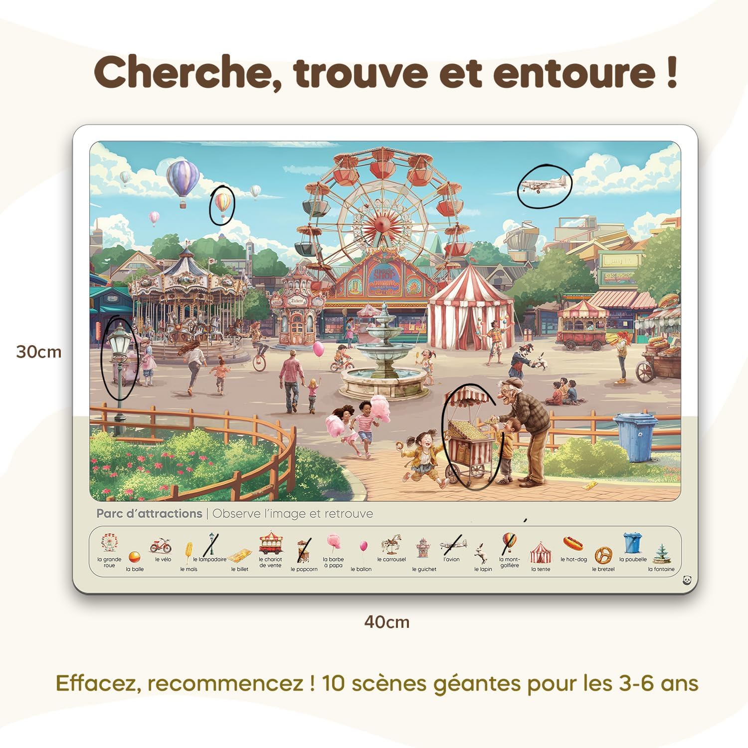 Detalle 2 de Smart Panda Cherche et Trouve 30x40 cm 🎲