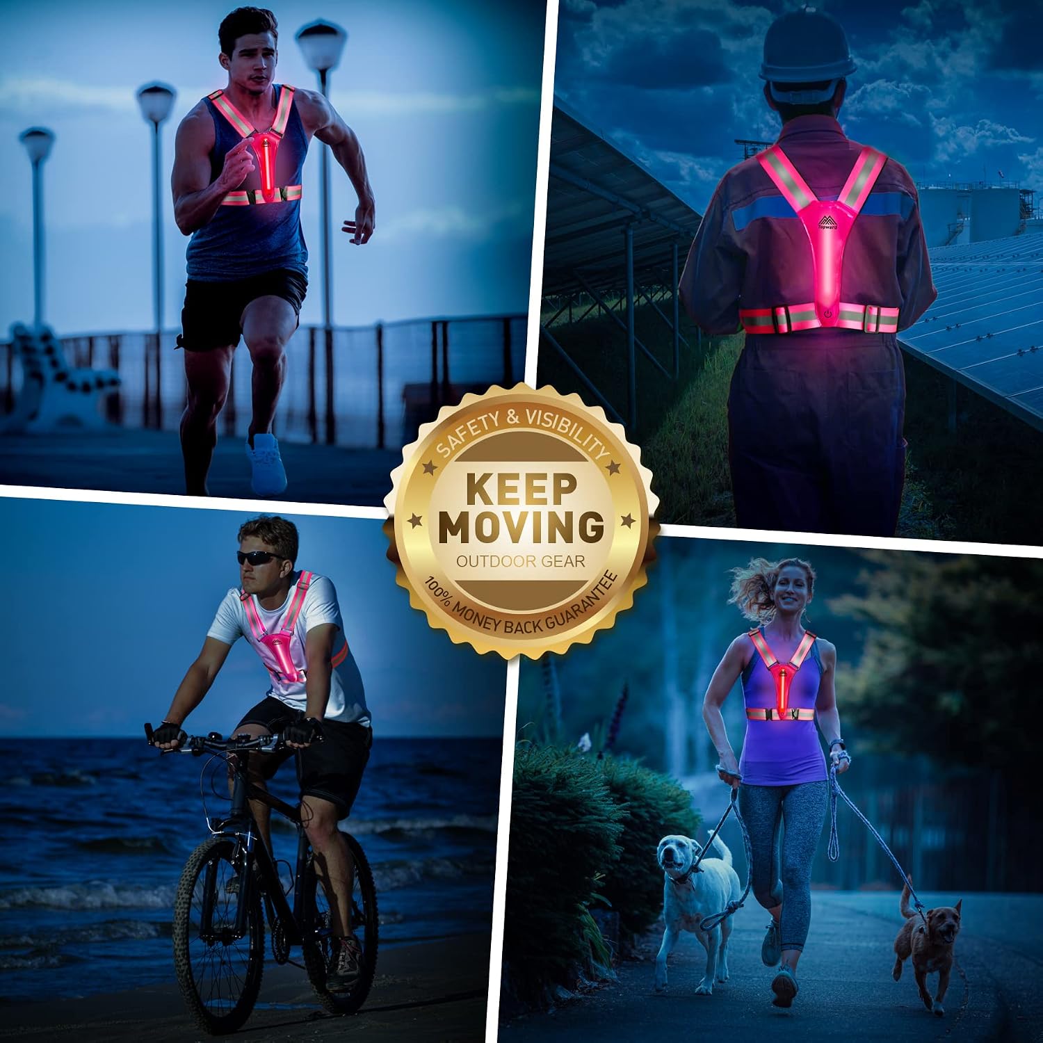 Thumbnail 5 de Topward High Visibility Running Vest 360° Reflective Gear 🏃♀