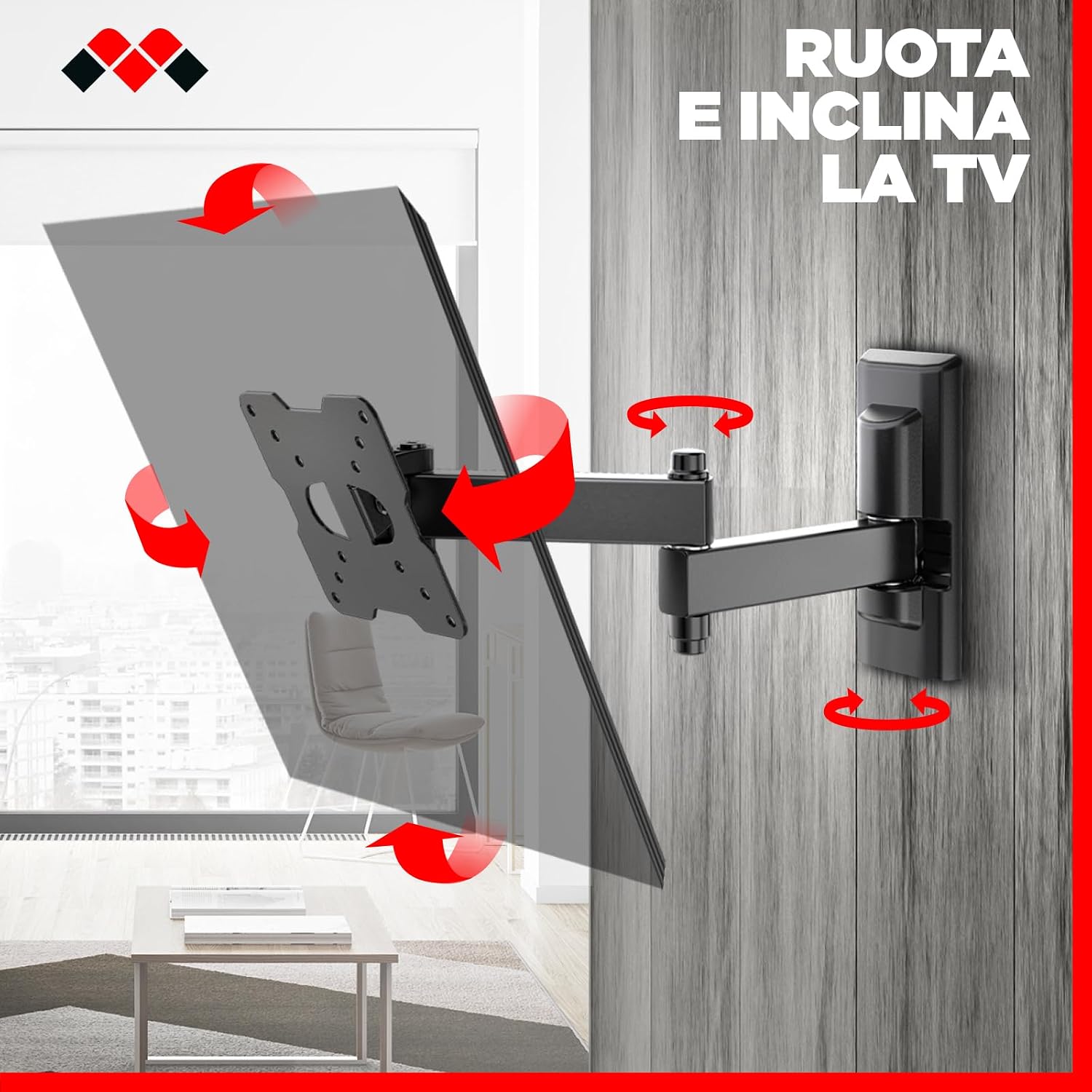 Detalle de Meliconi FULLMOTION 100 supporto TV 17 Kg